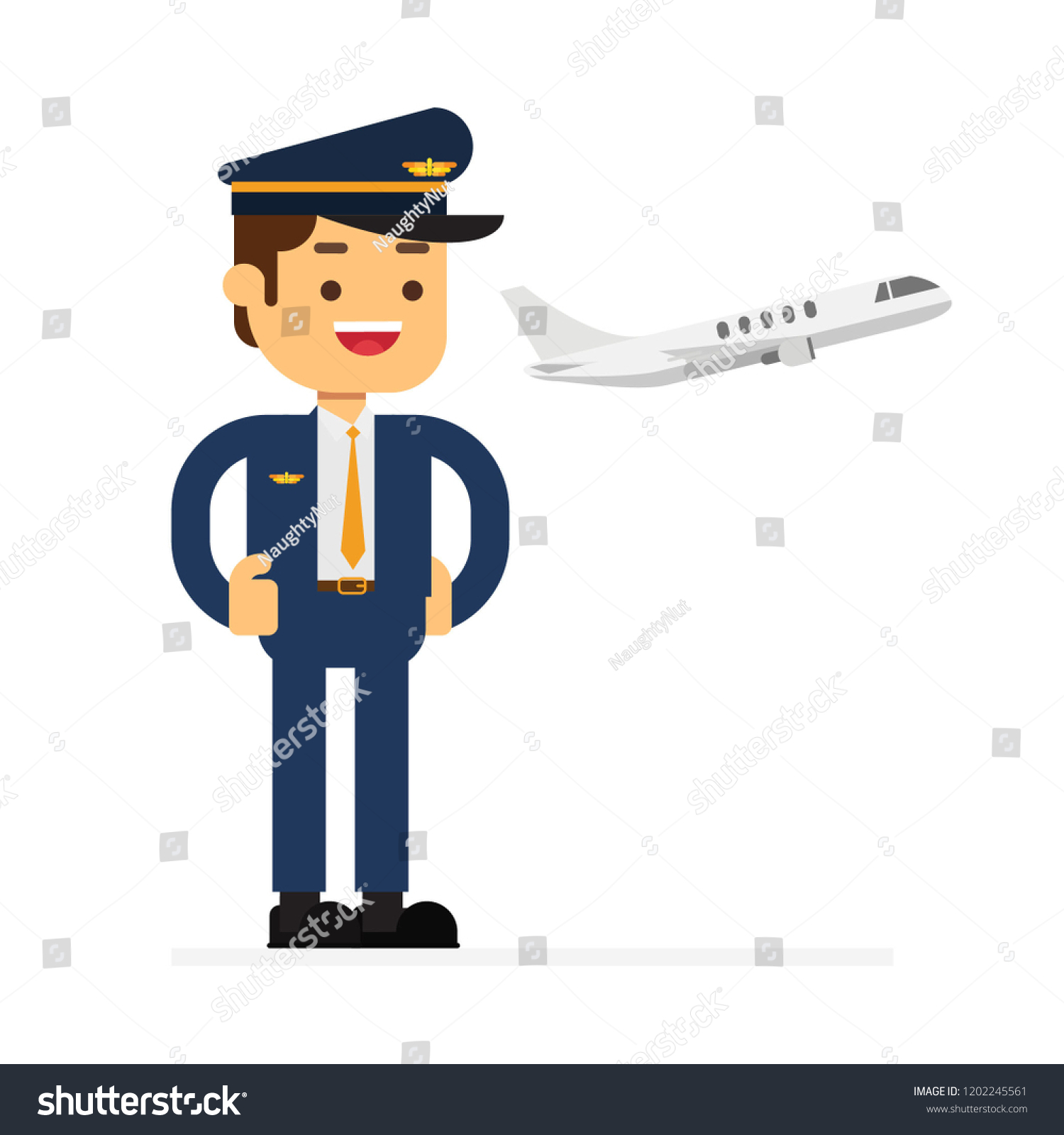 Man Character Avatar Iconairport Stock Vector (Royalty Free) 1202245561 ...