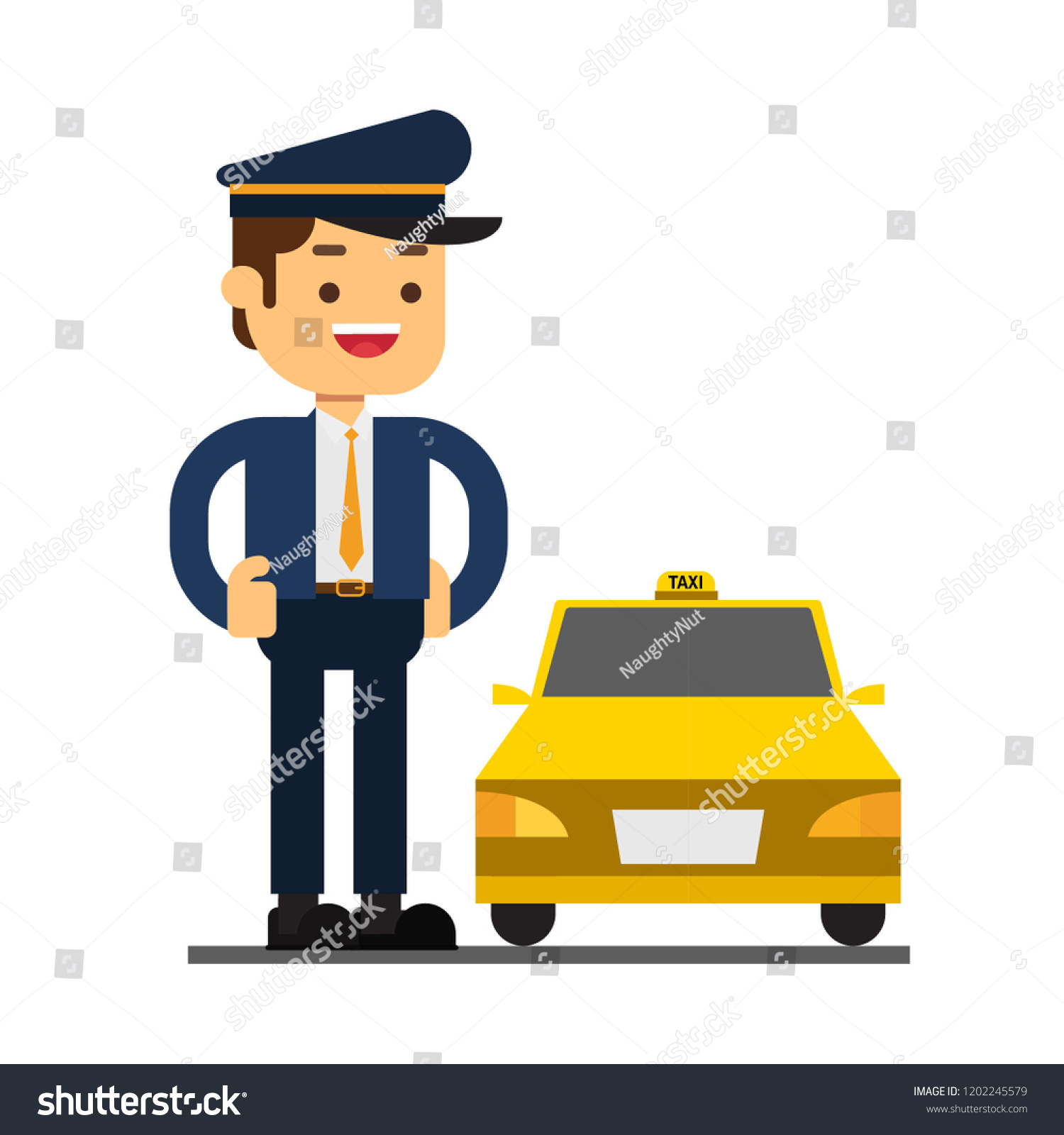 Водитель такси мультяшный