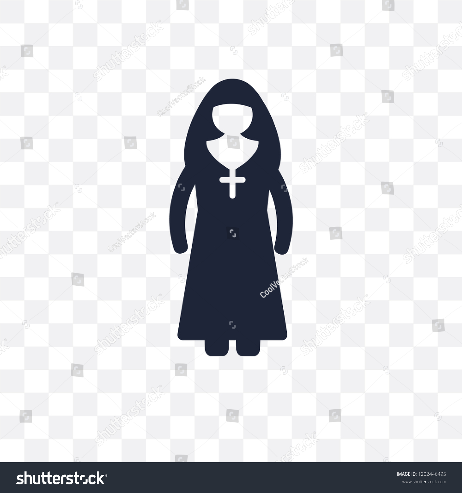 Nun Transparent Icon Nun Symbol Design Stock Vector (Royalty Free ...