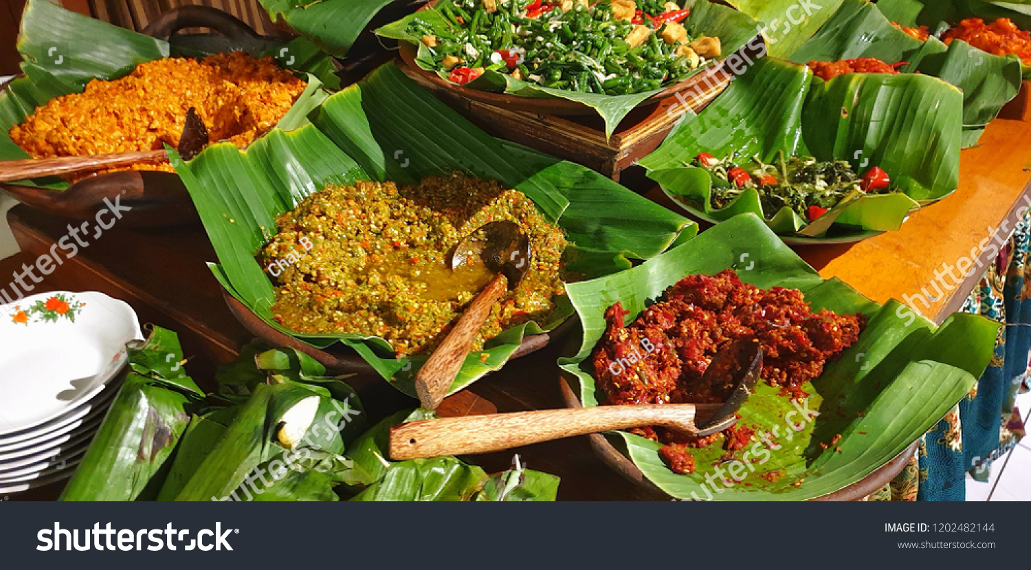 Three Types Hot Spicy Indonesian Chilli Stock Photo 1202482144