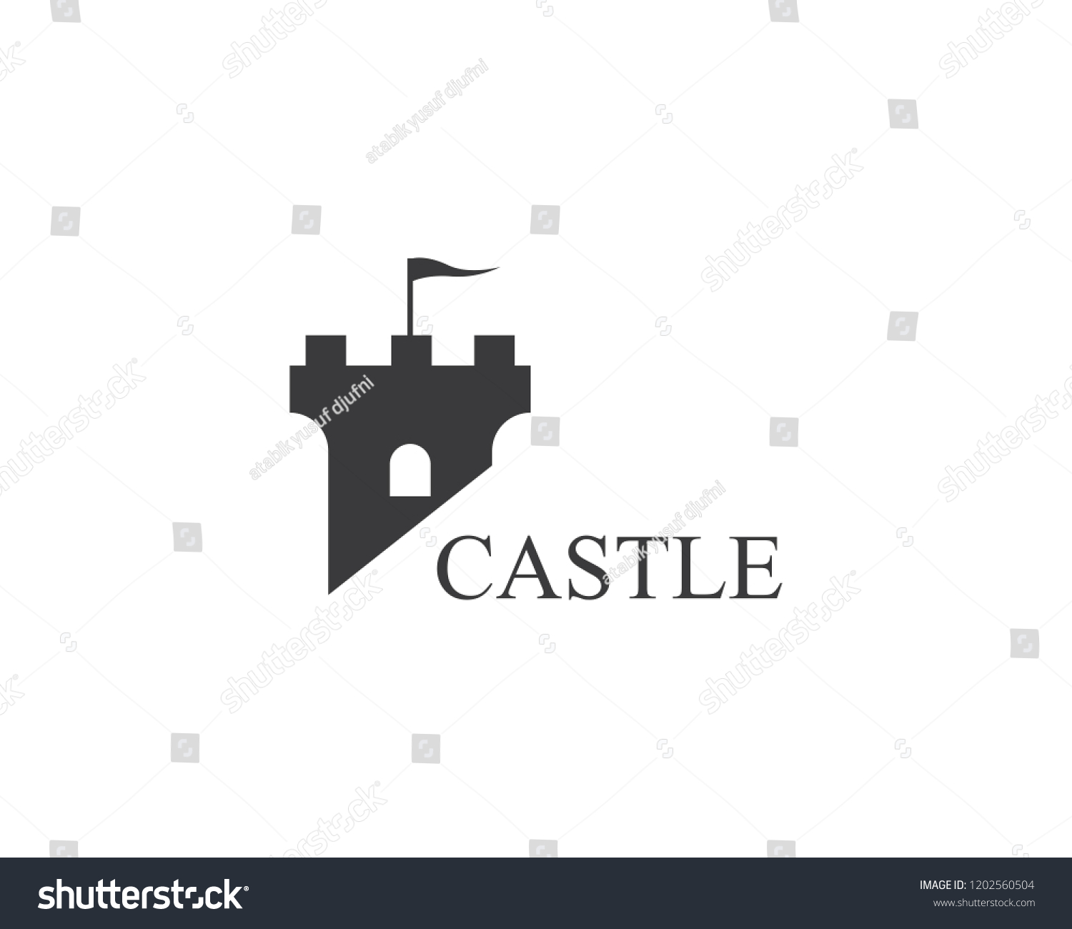 Castle Symbol Illustration Stock Vector (Royalty Free) 1202560504 ...