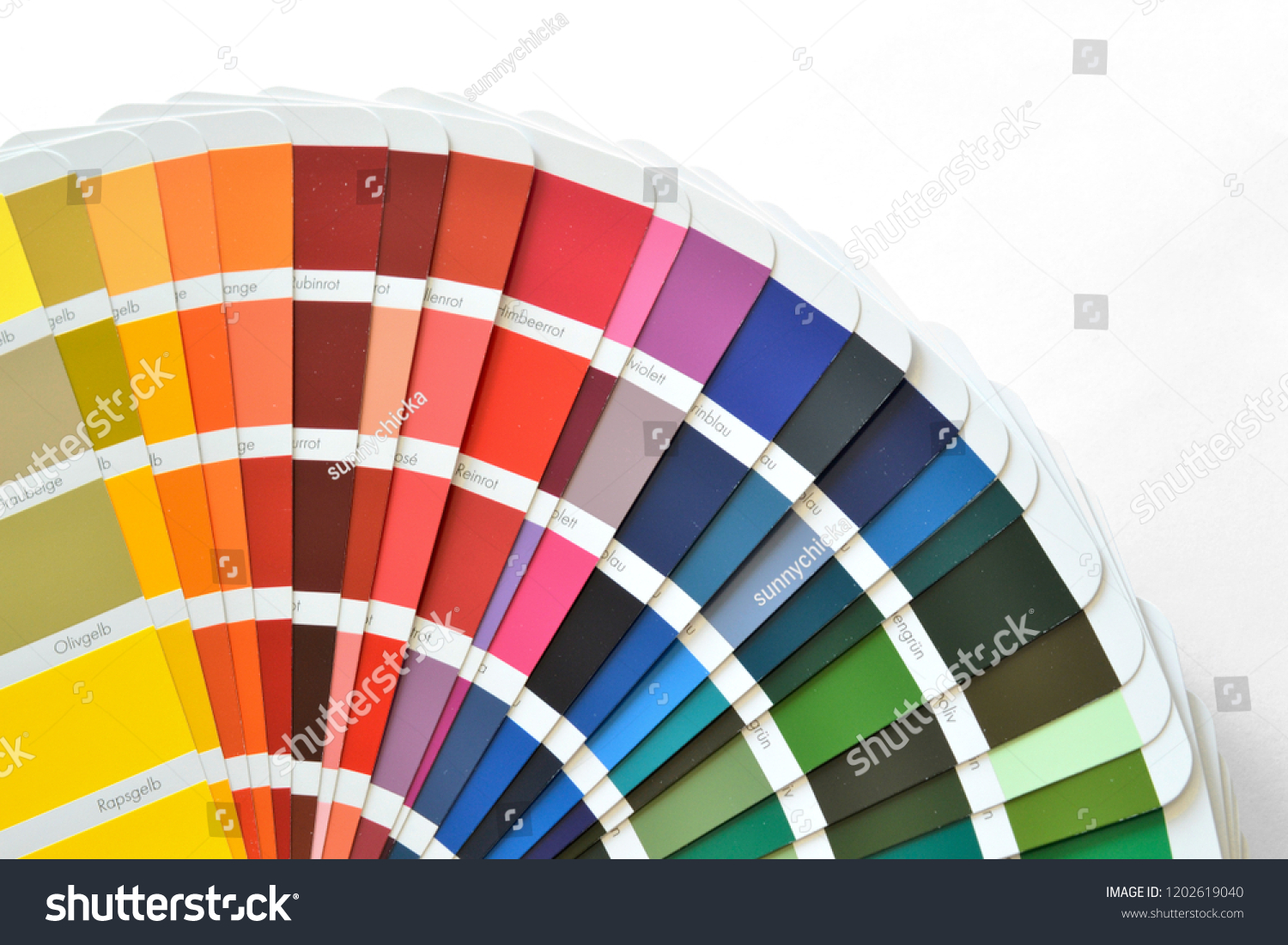 Ral Color Fan Cmyk Color Book Stock Photo 1202619040 | Shutterstock