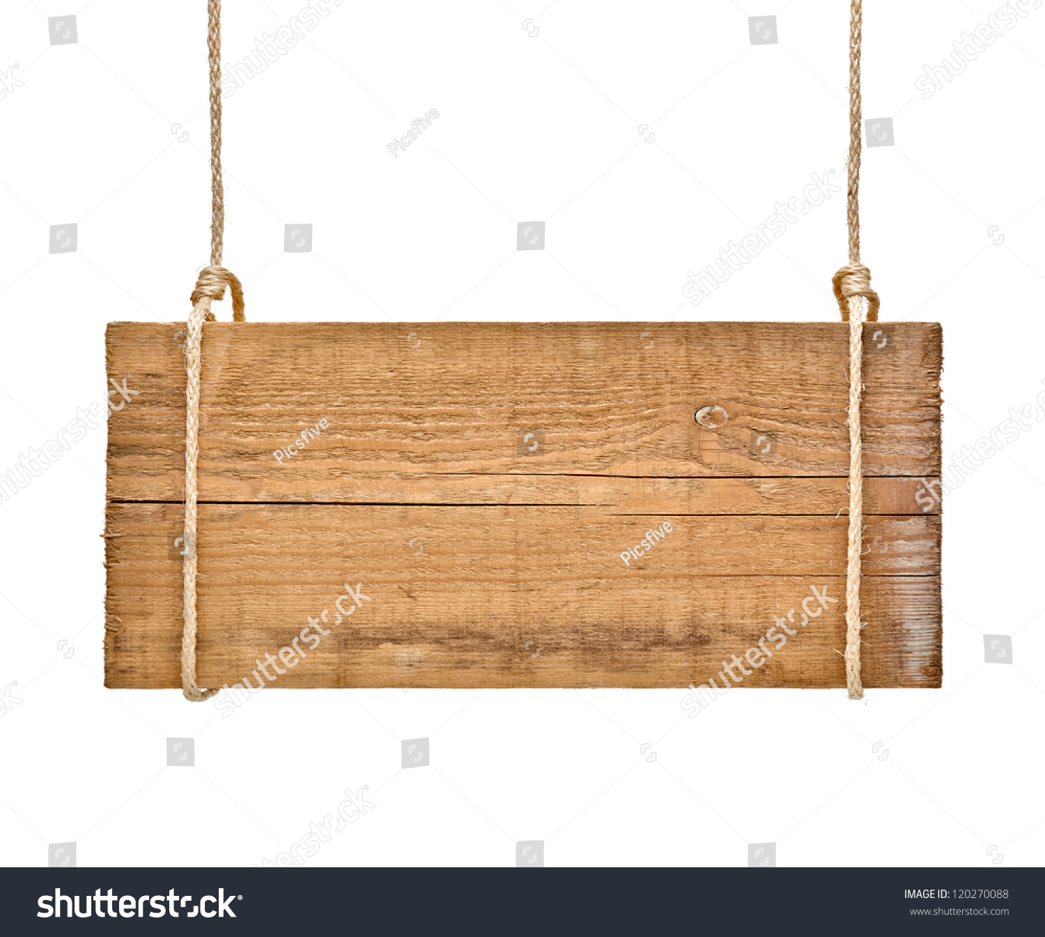 Close Empty Wooden Sign Hanging On Stock Photo 120270088 | Shutterstock