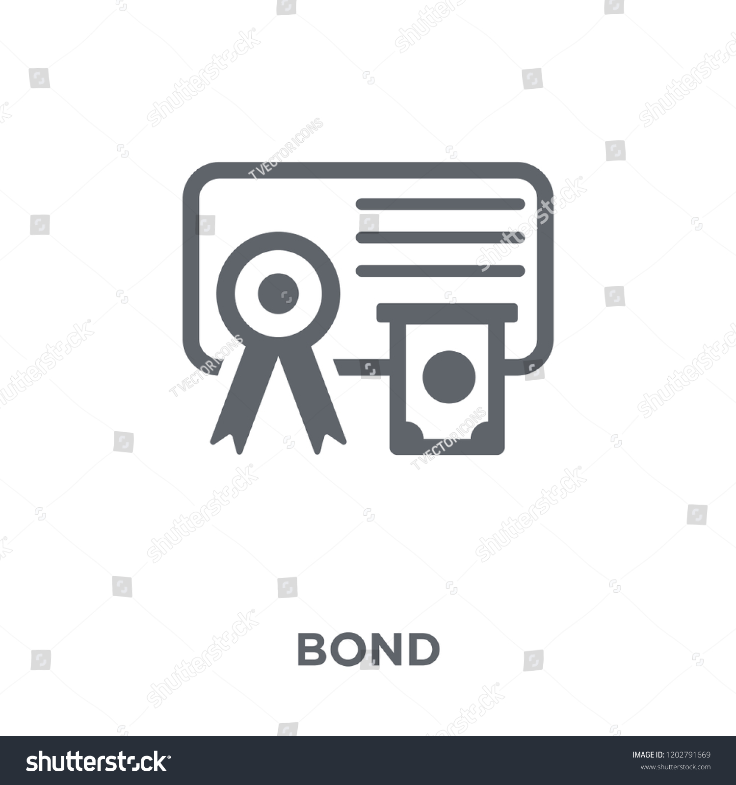 Bond Icon Bond Design Concept Bond Stock Vector (Royalty Free ...