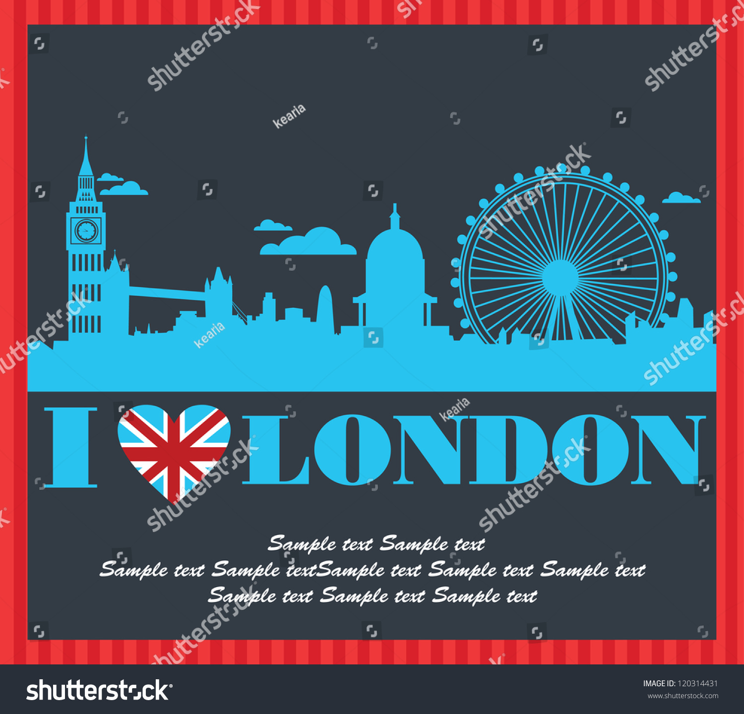 London Card Design Vector Illustration Stock Vector (Royalty Free ...