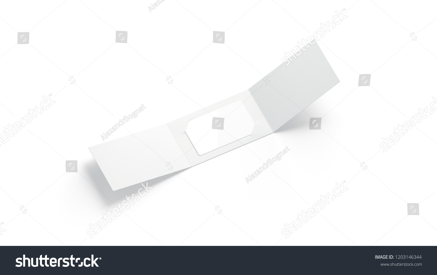 Blank White Plastic Card Mockup Inside Stock Illustration 1203146344 ...