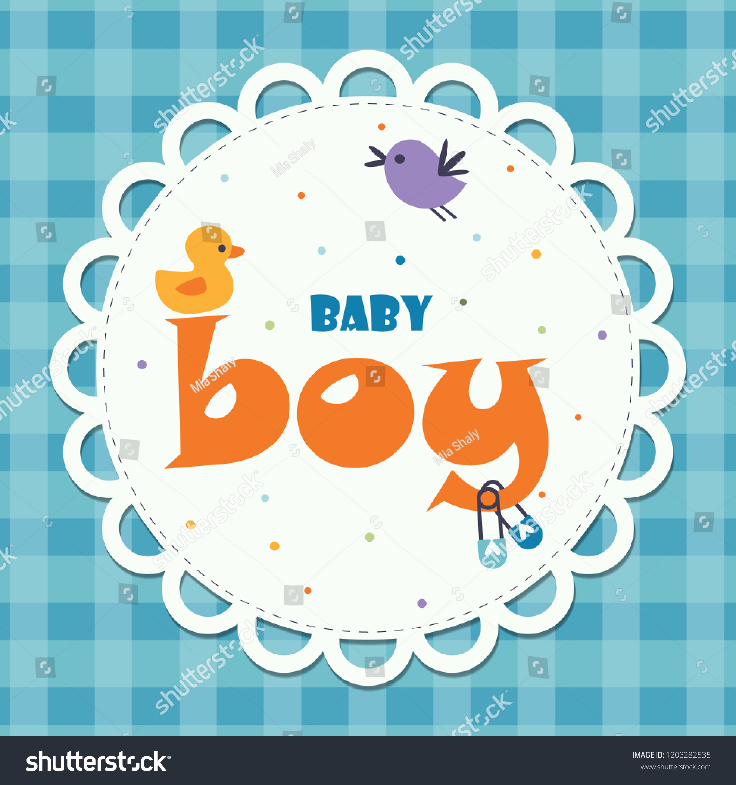 Baby Shower Invitation Card Cute Design Stock Vector (Royalty Free ...