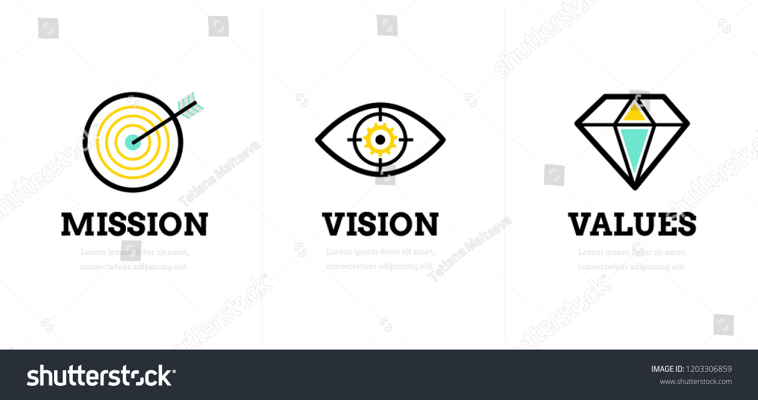 Mission Vision Values Web Page Template Stock Vector (royalty Free 