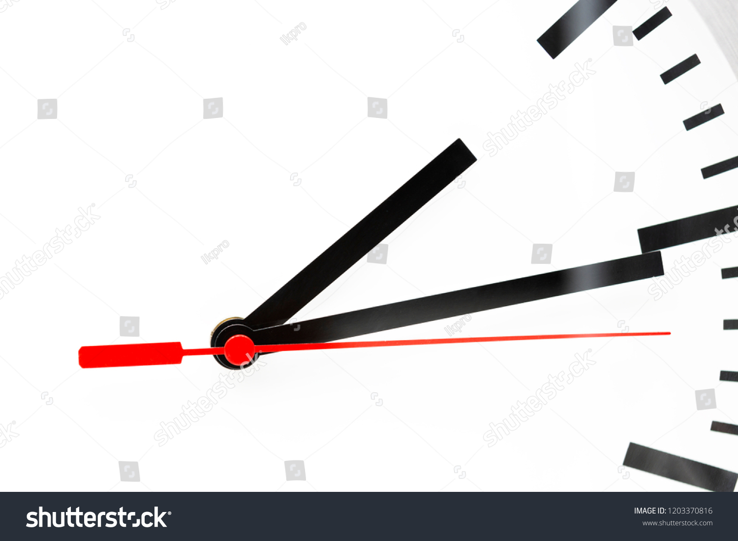 Blur White Background Clock Red Arrow Stock Photo 1203370816 | Shutterstock