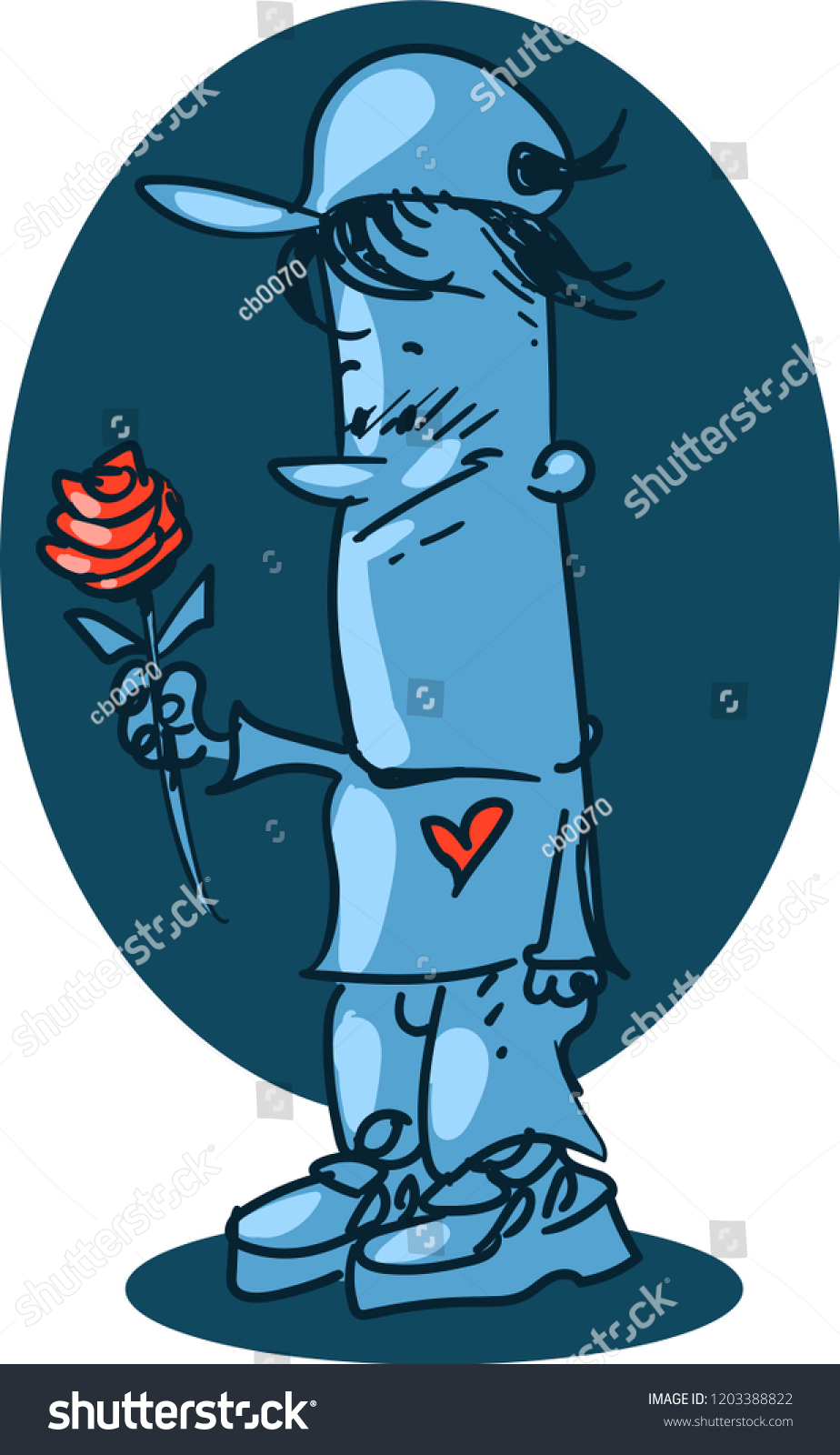 Young Man Giving Rose Someone Cartoon Stock Vector Royalty Free 1203388822 Shutterstock 9526