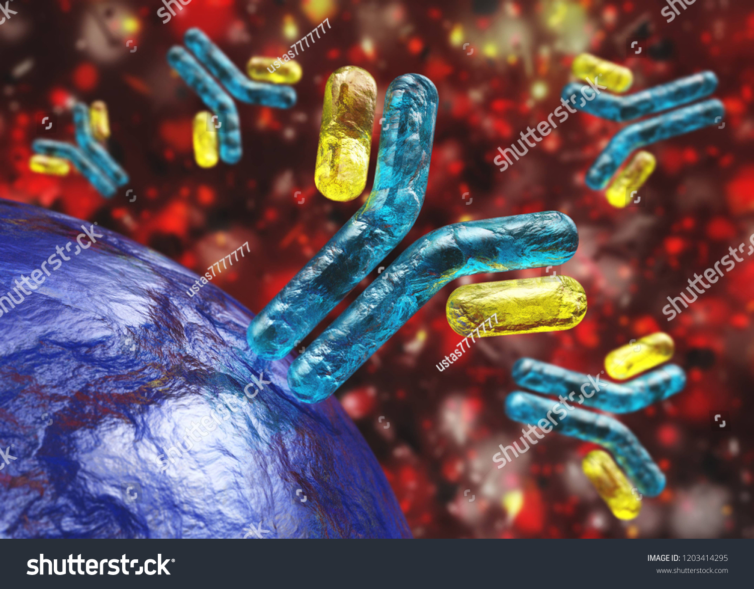 Antibodies Immunoglobulins 3d Rendering Stock Illustration 1203414295 ...