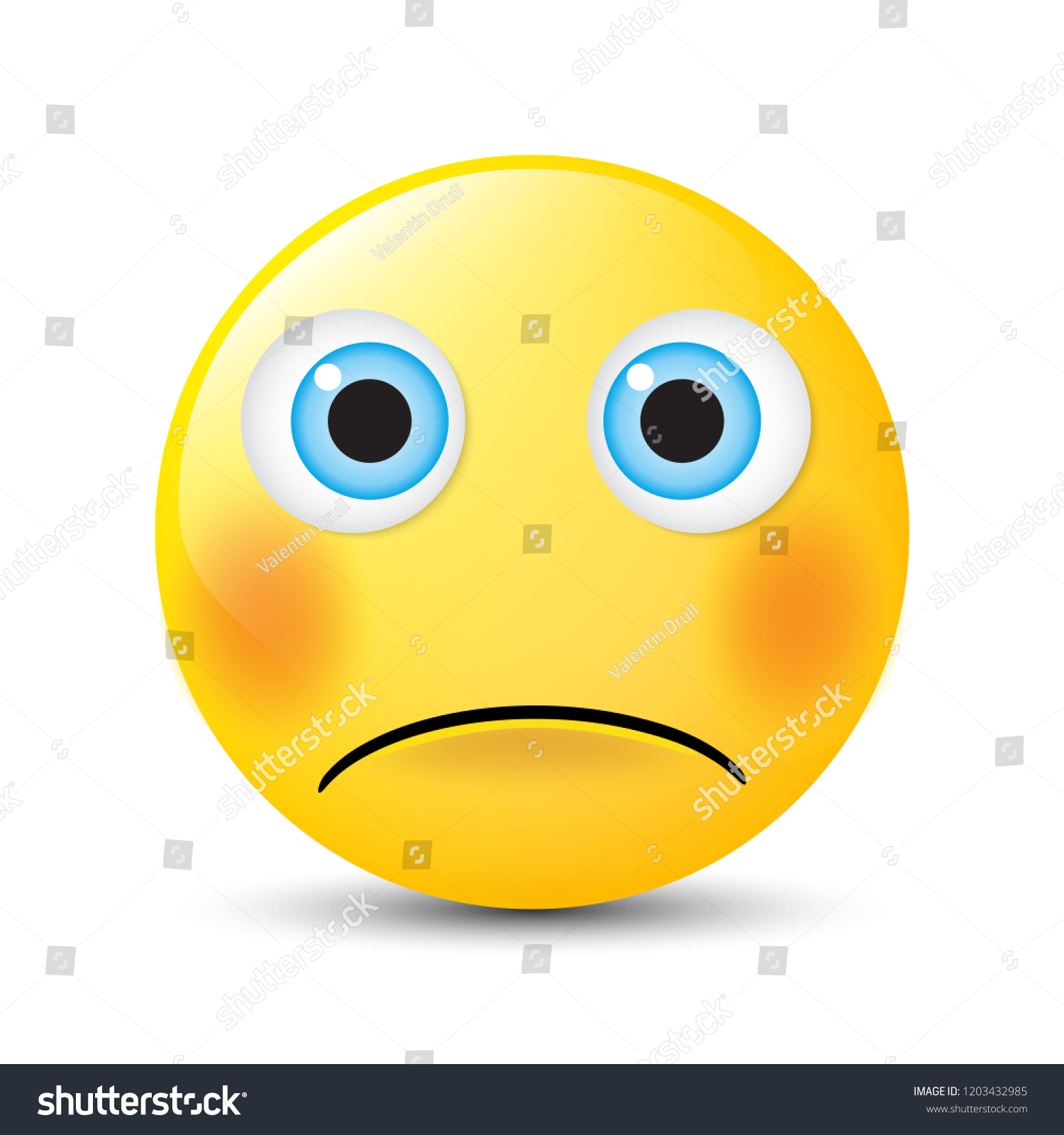 Funny Cartoon Character Face Emotions Facial Stock Vector (Royalty Free ...