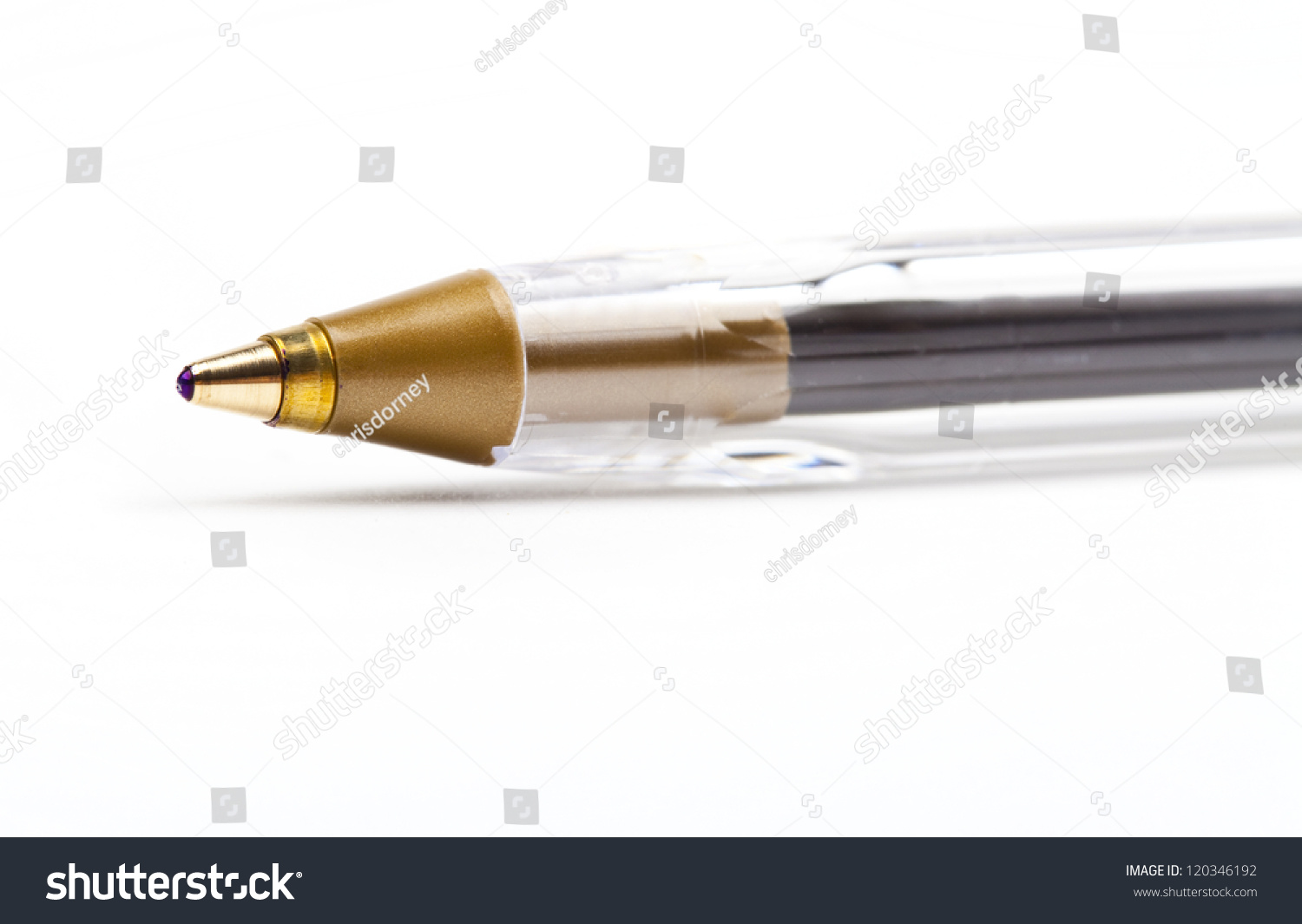 Biro Pen Over Plain White Background Stock Photo 120346192 | Shutterstock