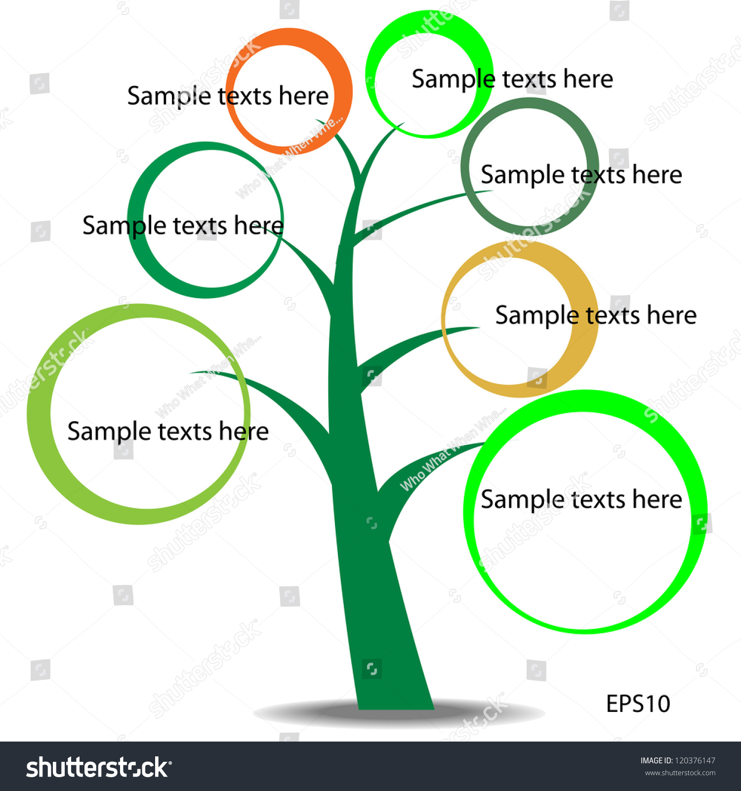 Color Tree Symbol Tree Iconbusiness Icontexts Stock Vector (Royalty ...