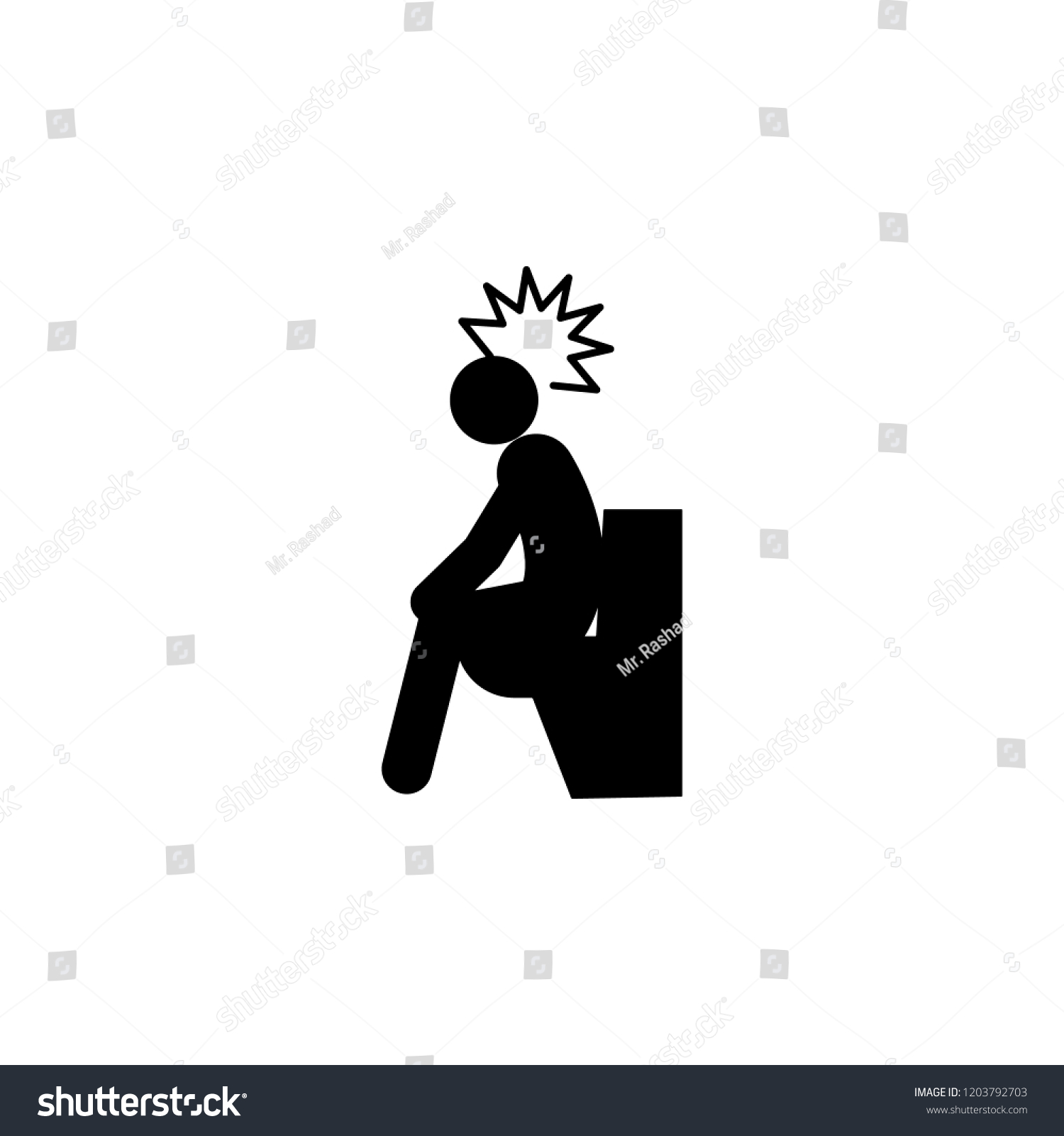 Bowel Motion Constipated Diarrhea Icon Element Stock Vector (Royalty ...