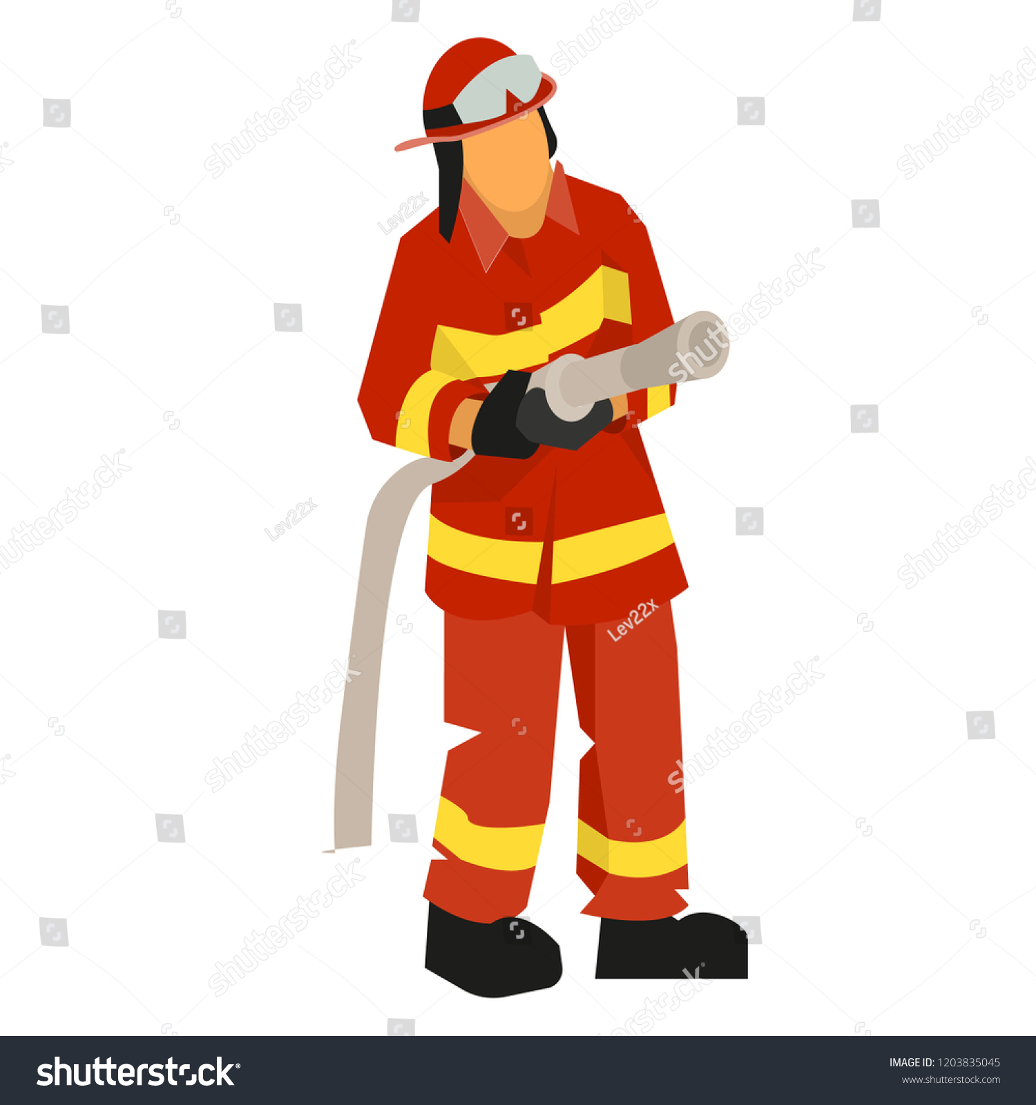 Fireman Red Fireproof Form Stands Fire Stock Vector (Royalty Free ...