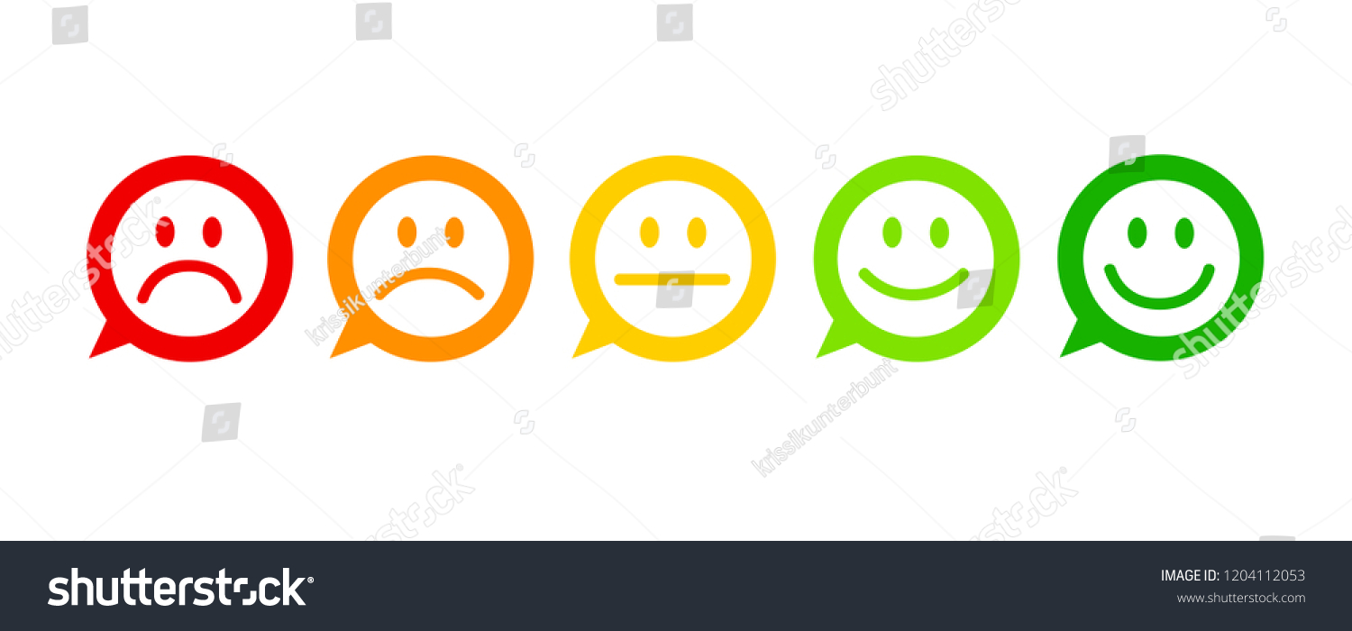 Rating Satisfaction Feedback Form Emotions Excellent Stock Vector Royalty Free 1204112053 9275