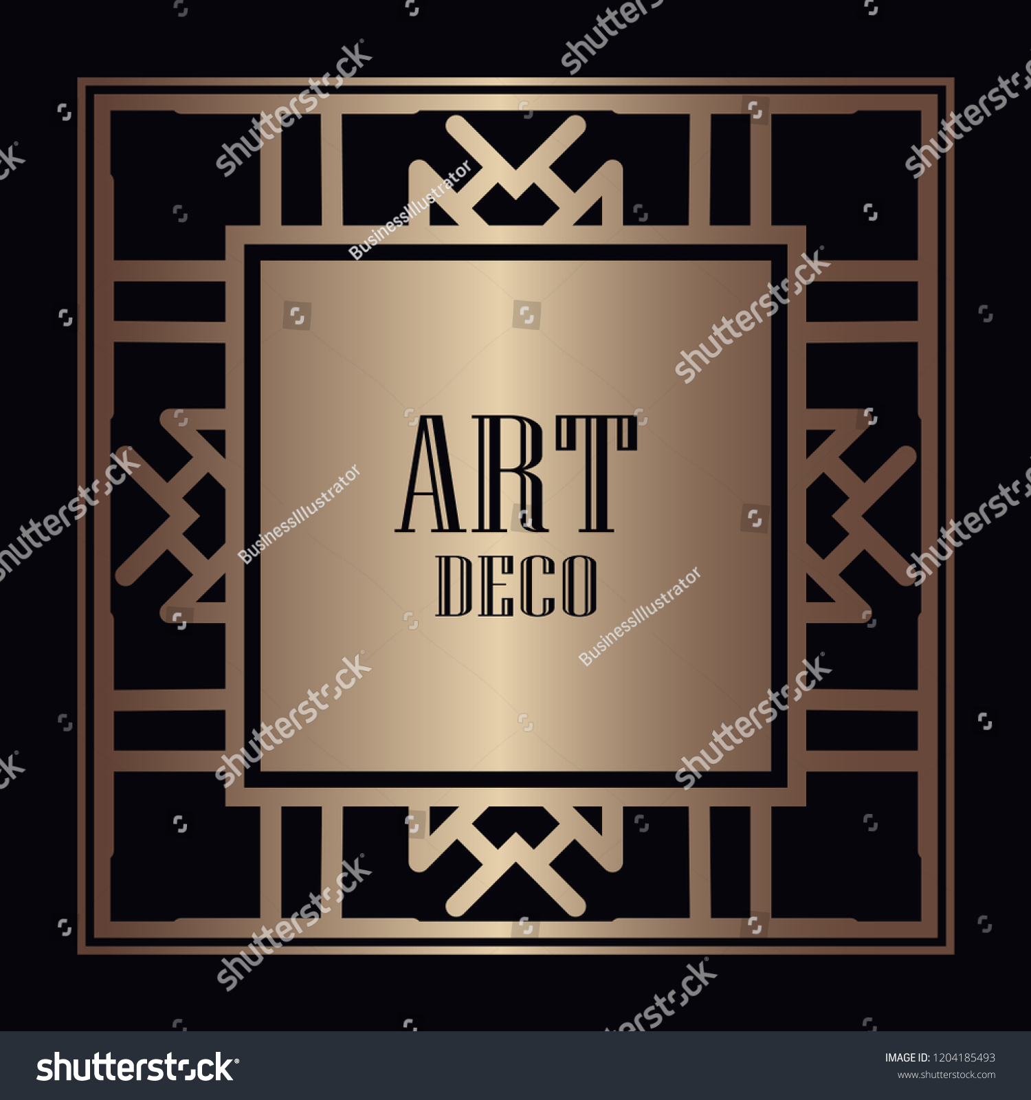 Vintage Retro Style Invitation Art Deco Stock Vector Royalty Free 1204185493 Shutterstock 4444