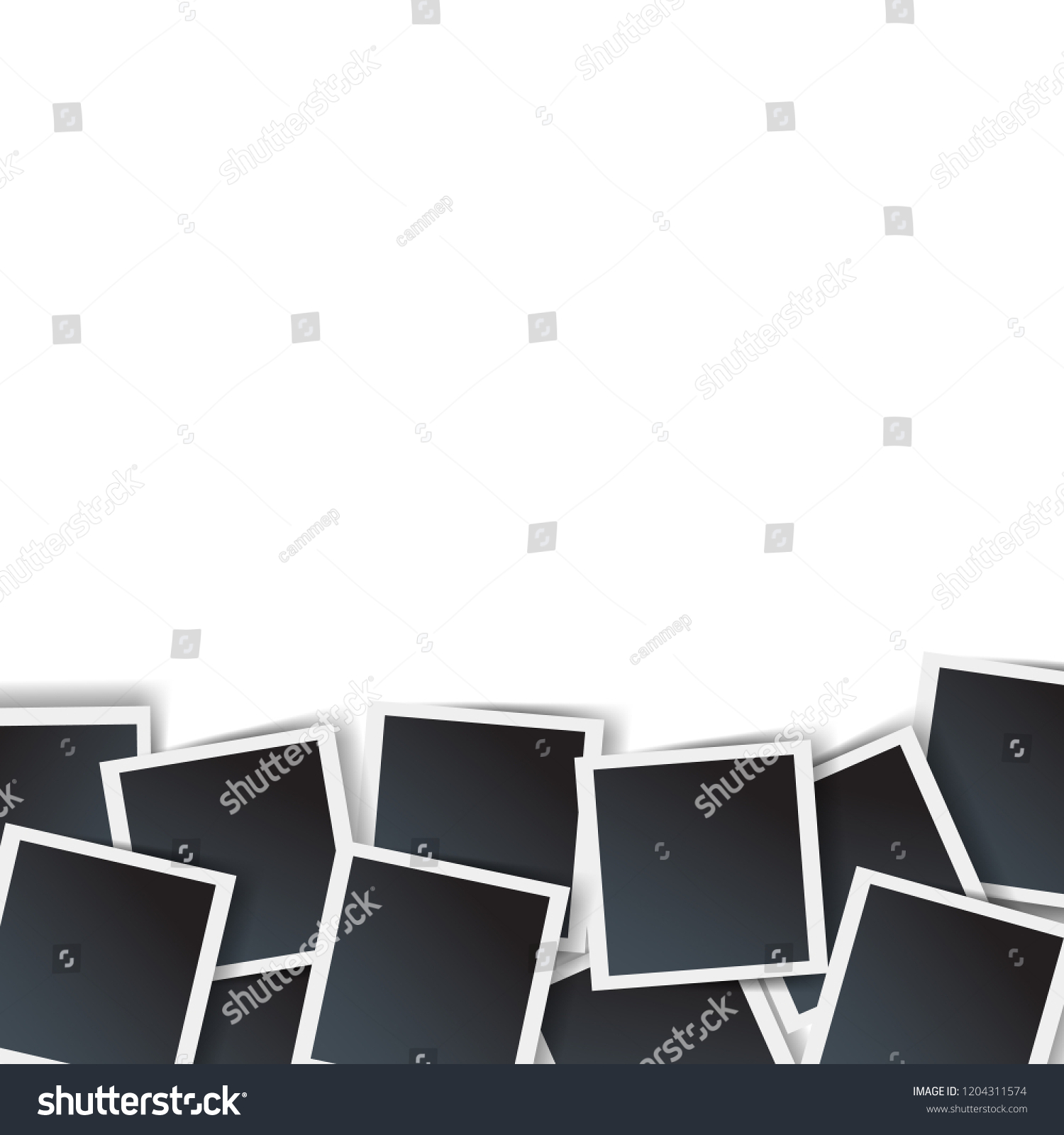 Photo Border Isolated White Background Stock Illustration 1204311574 ...