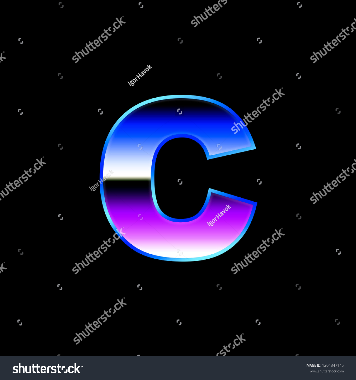 Letter C Retro Vhs Style 80s Stock Illustration 1204347145 | Shutterstock