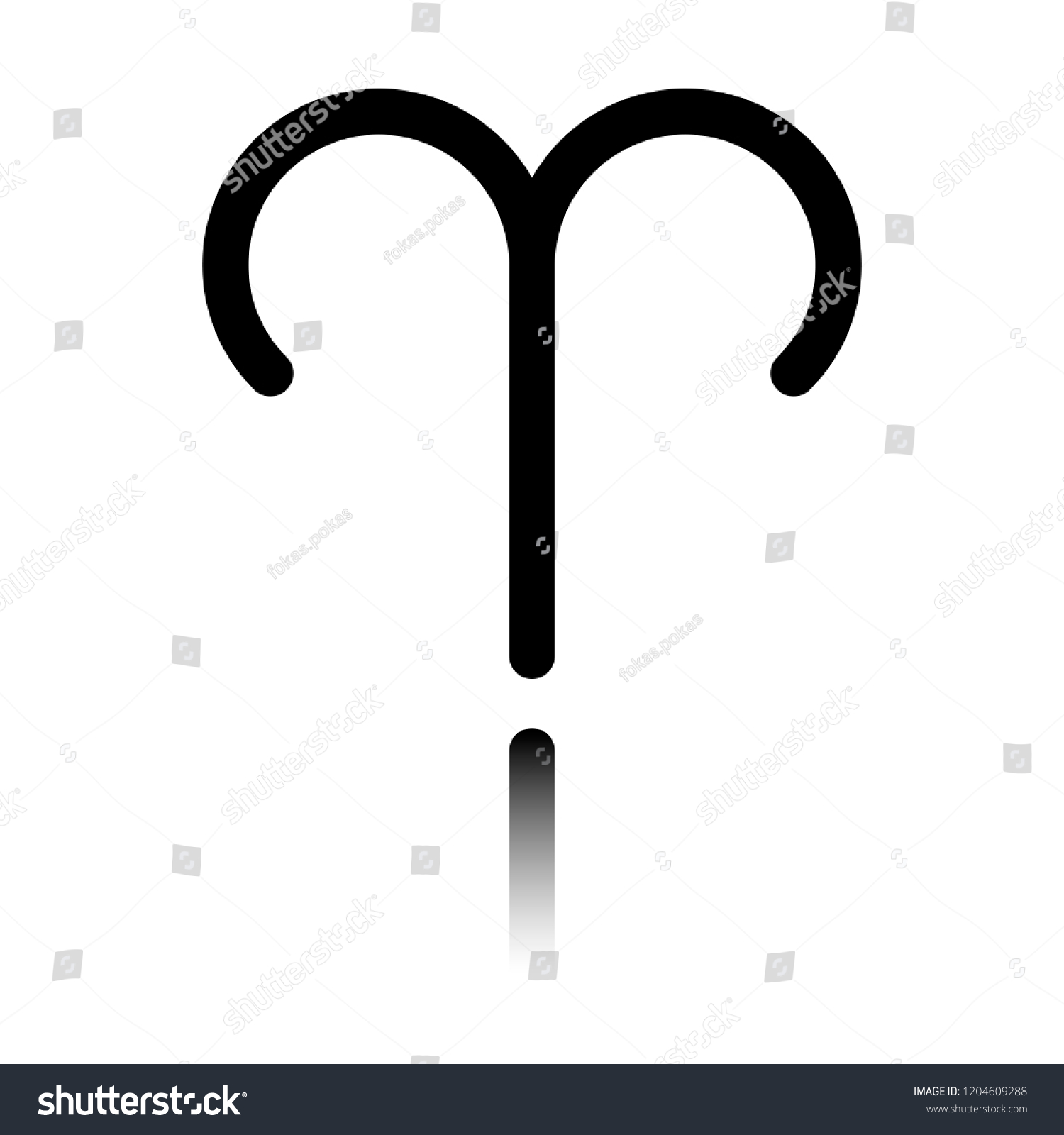 Astrological Sign Aries Simple Icon Black Stock Vector (Royalty Free ...