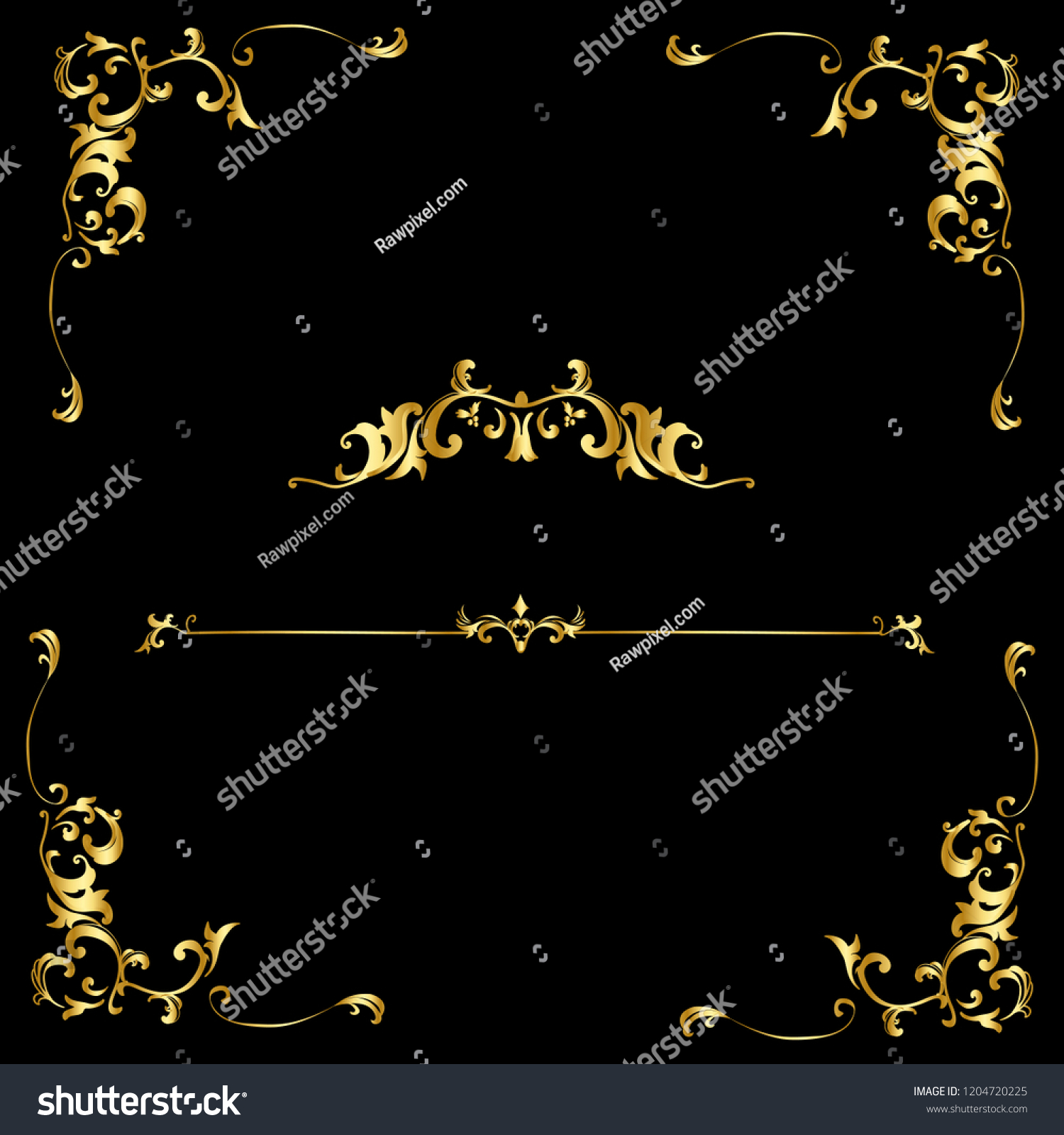 Vintage Flourish Ornament Frame Vector Stock Vector Royalty Free