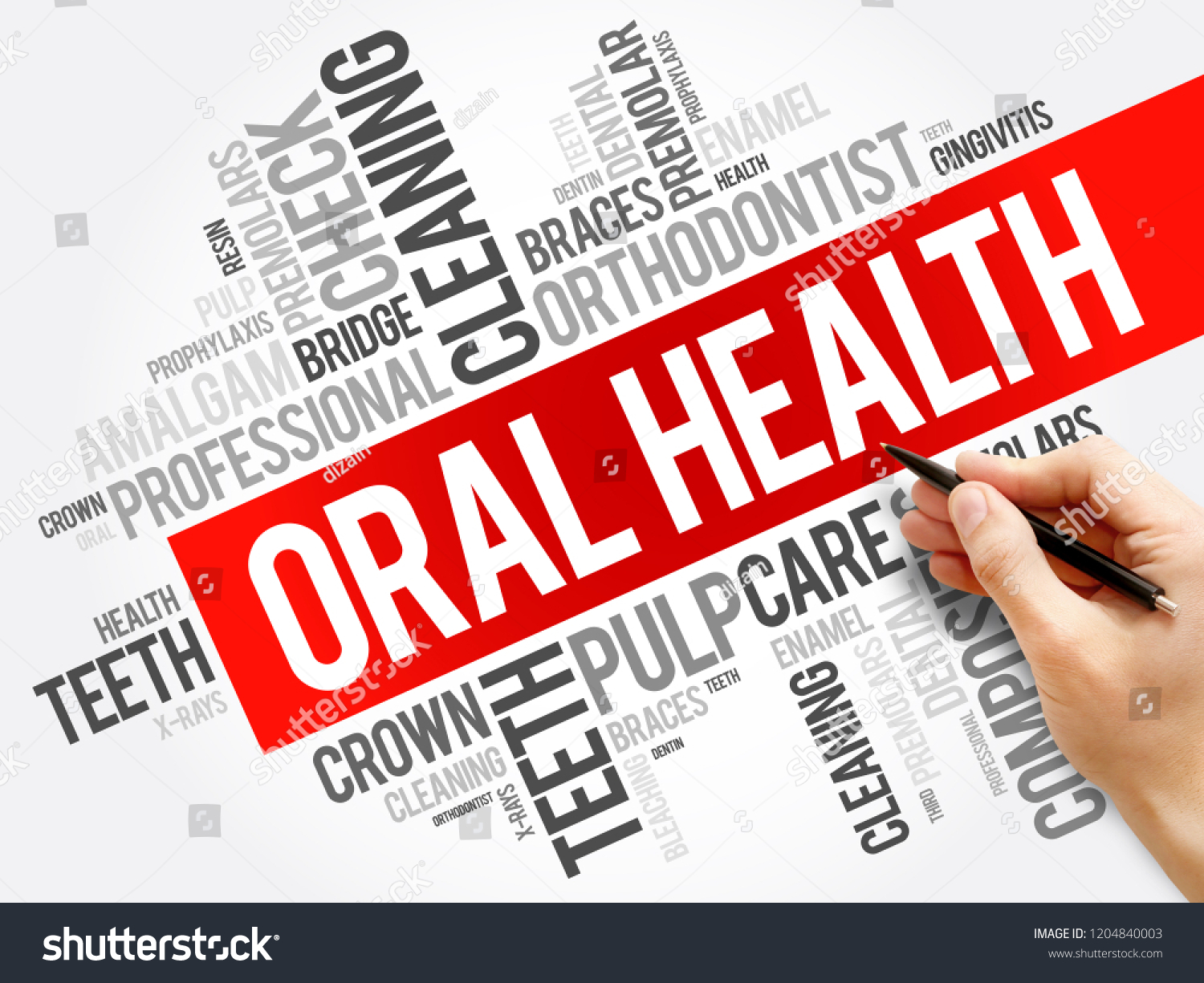 Oral Health Word Cloud Collage Dental Stock Photo 1204840003 | Shutterstock