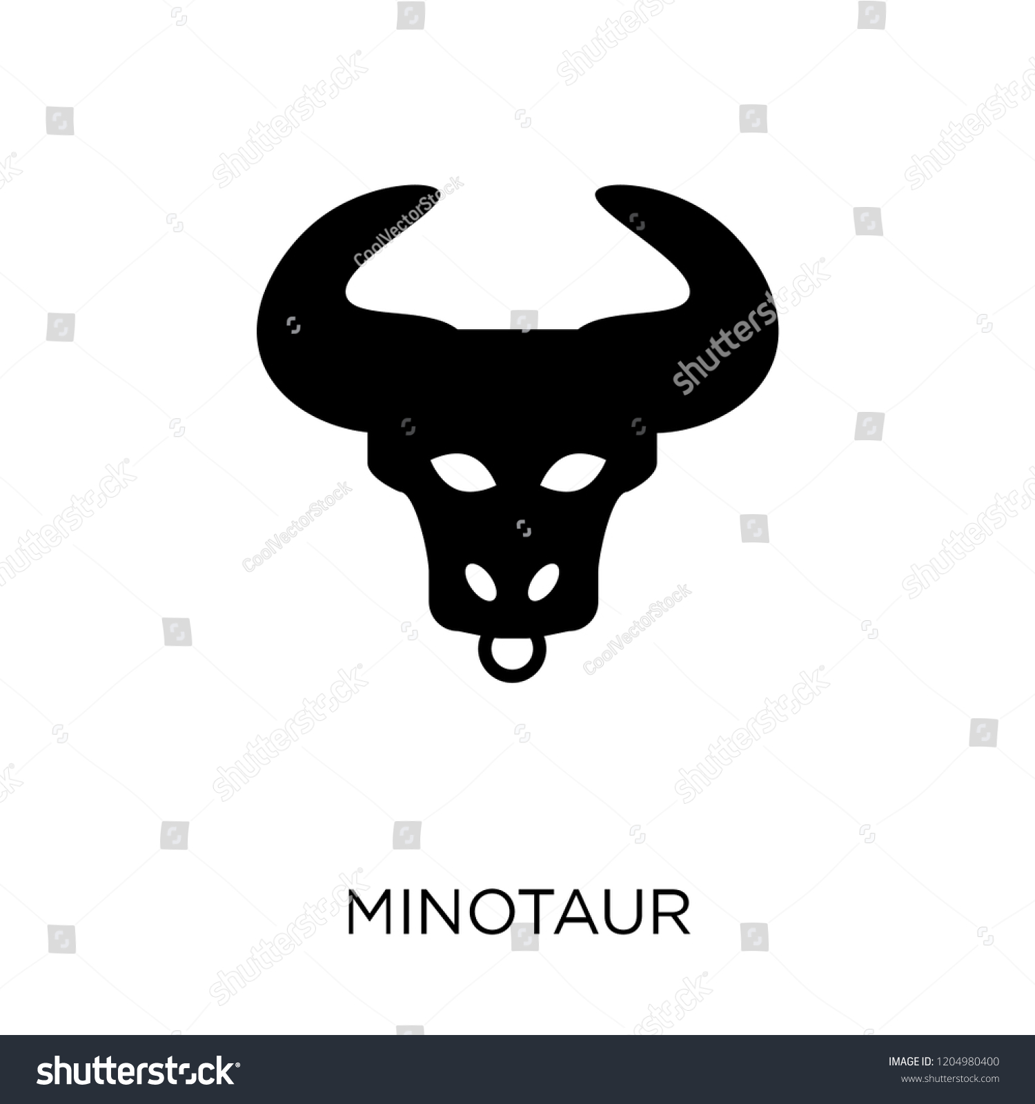 Minotaur Icon Minotaur Symbol Design Fairy Stock Vector (Royalty Free ...