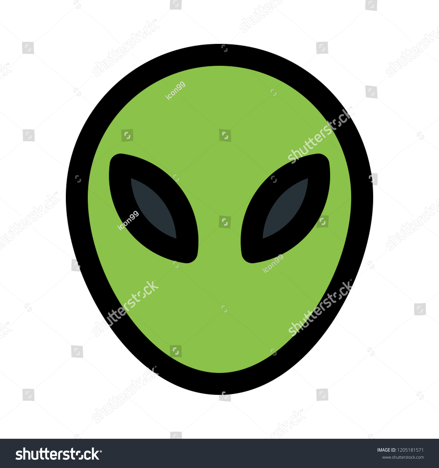 Alien Face Emoji Stock Vector (Royalty Free) 1205181571 | Shutterstock