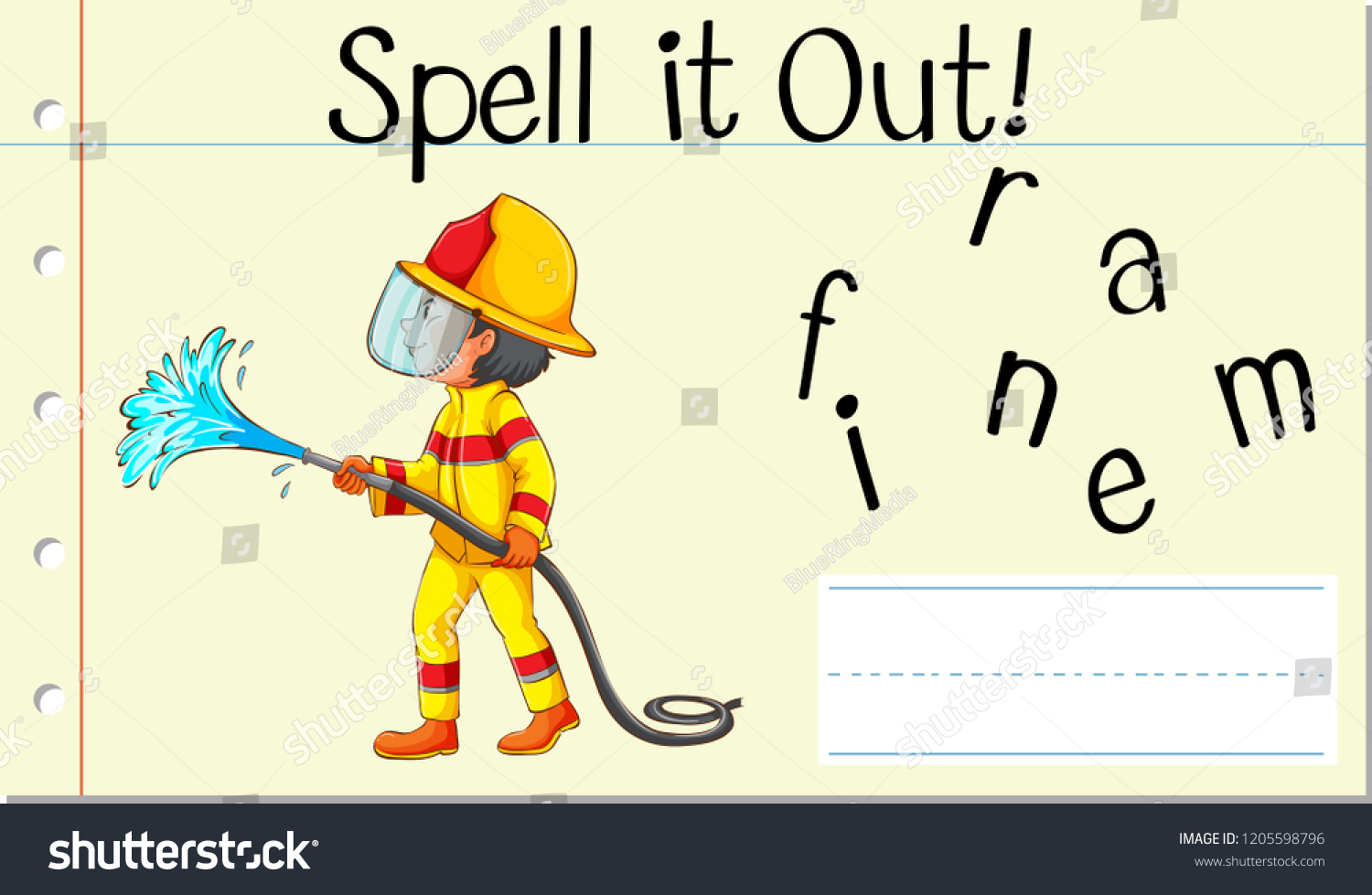 spell-english-word-fireman-illustration-stock-vector-royalty-free