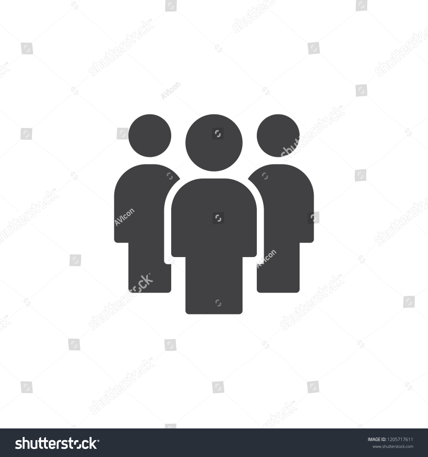 Teamwork People Vector Icon Filled Flat Stock Vector (Royalty Free ...