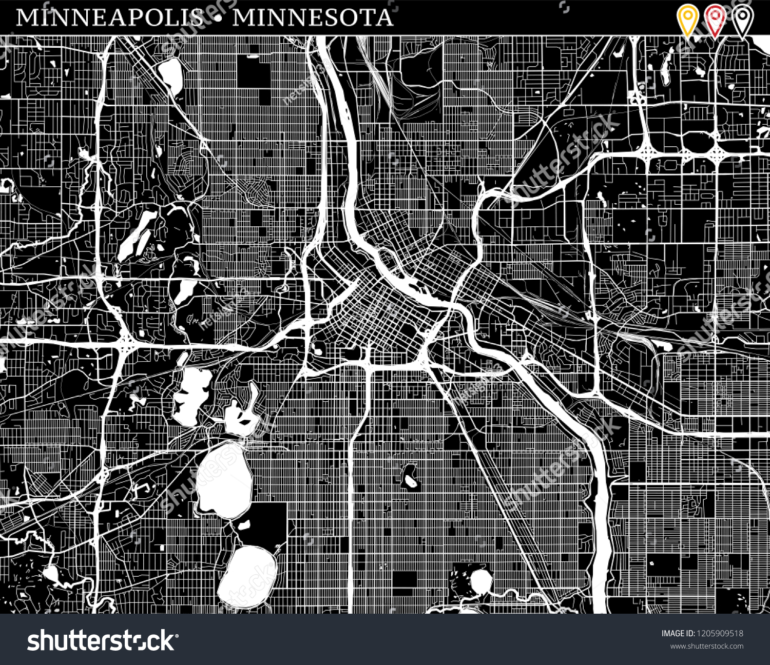 1,195 Maps Minneapolis Images, Stock Photos & Vectors | Shutterstock