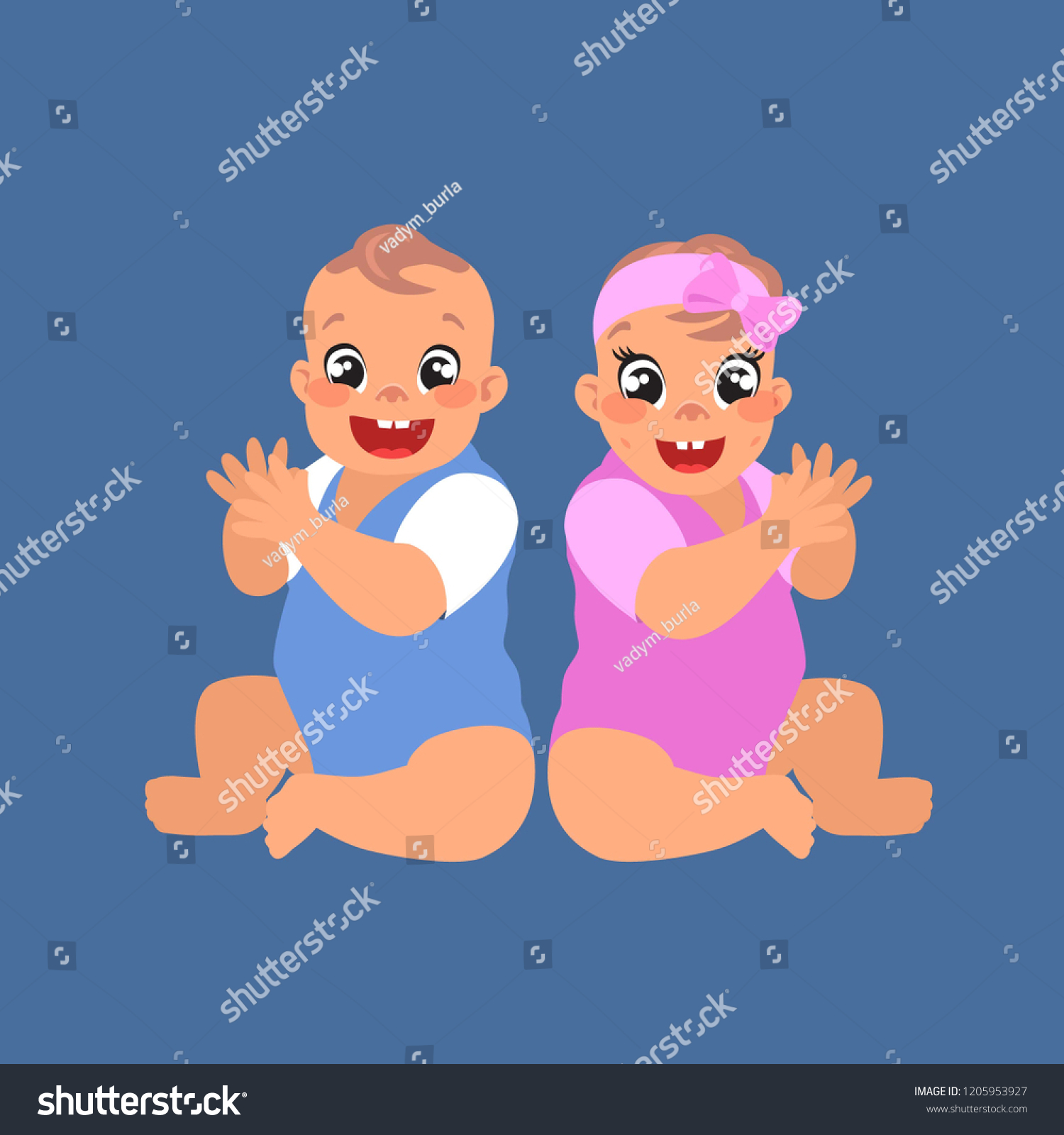 black baby clapping