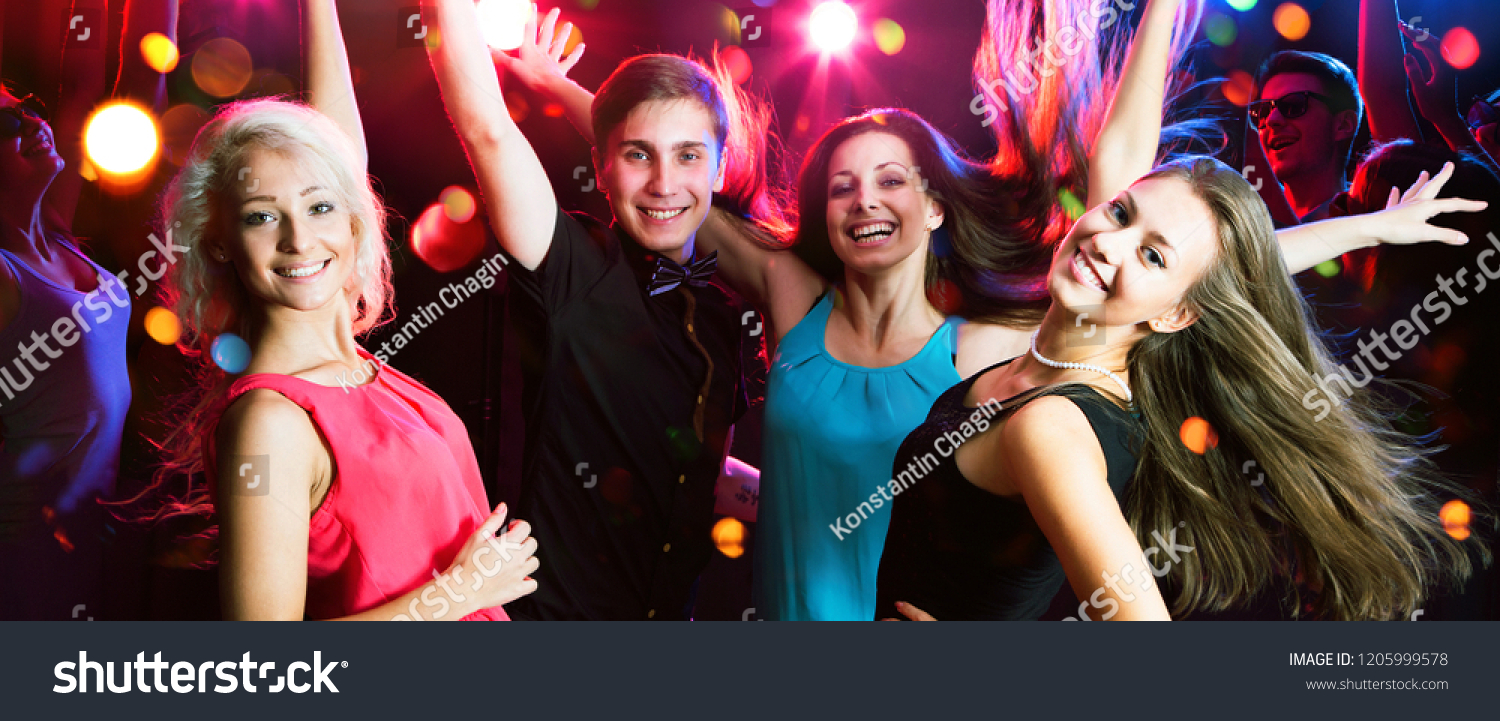 Group Happy Young People Having Fun Stock Photo 1205999578 Shutterstock