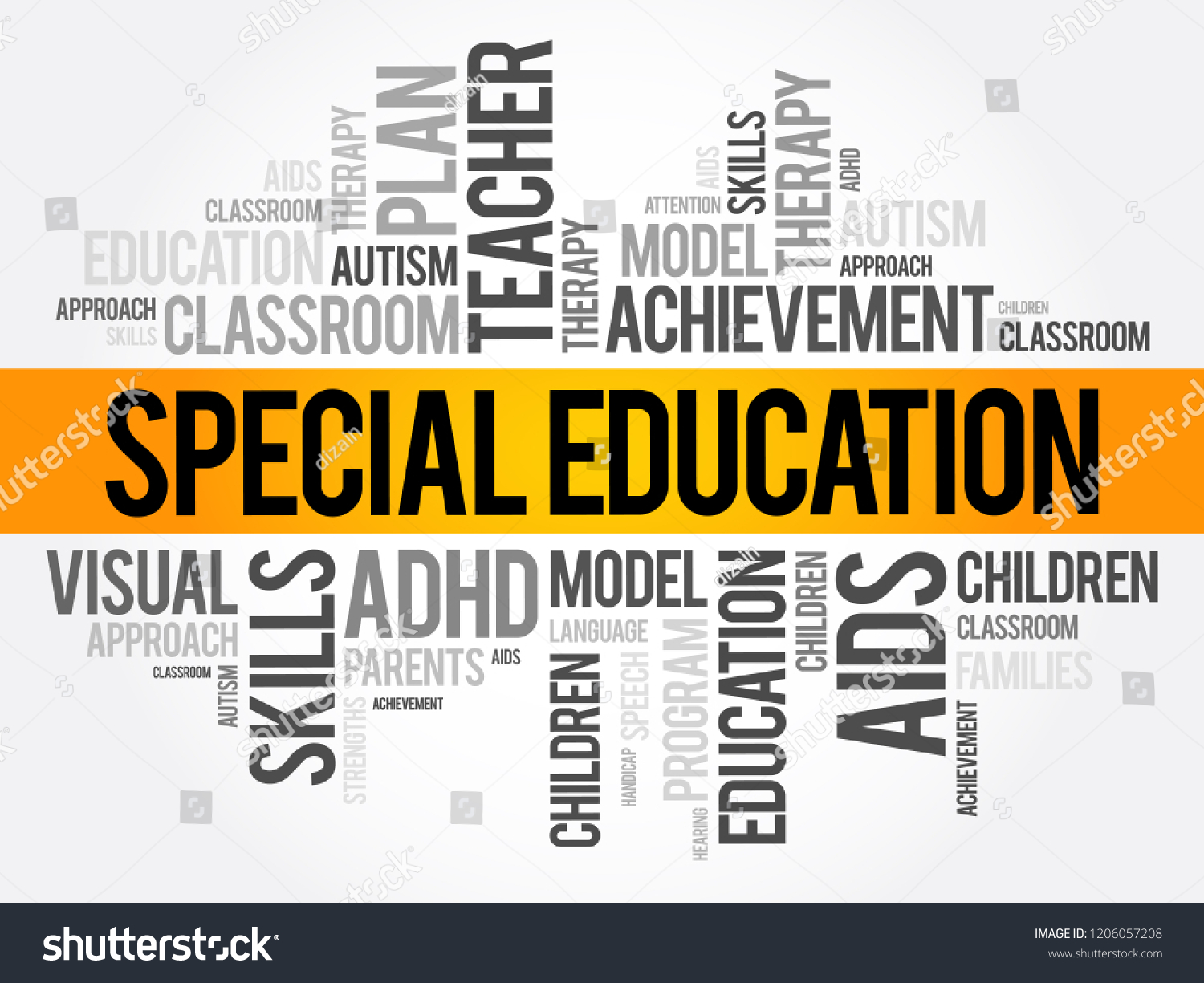 Special Education Word Cloud Collage Education Stock Vector (Royalty