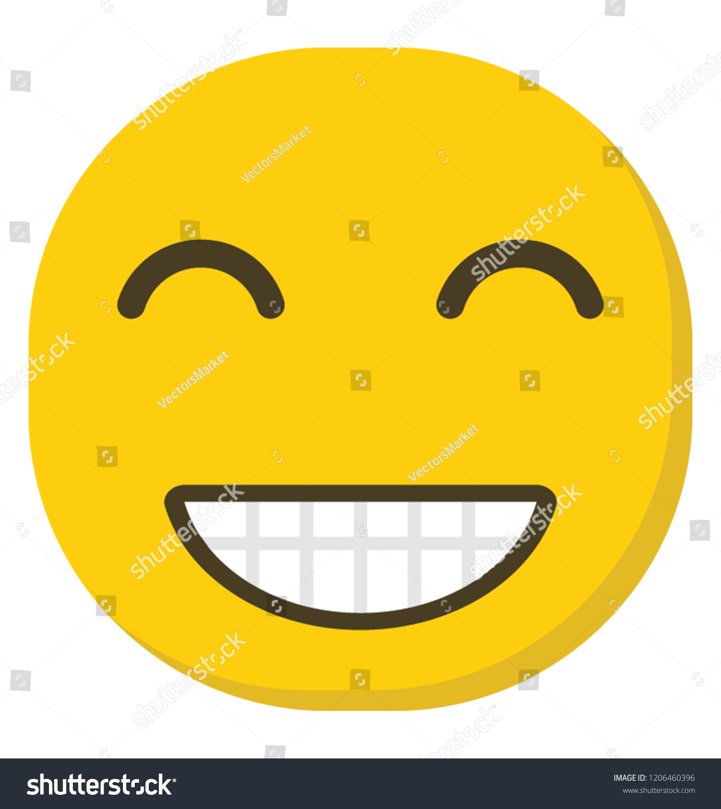 Cute Laughing Emoji Expressions Stock Vector (Royalty Free) 1206460396 ...