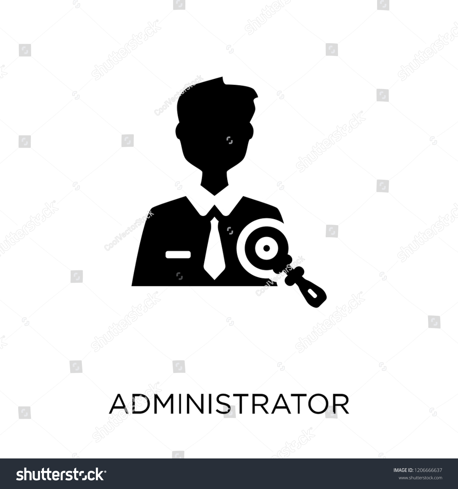 Administrator Icon Administrator Symbol Design Human Stock Vector ...