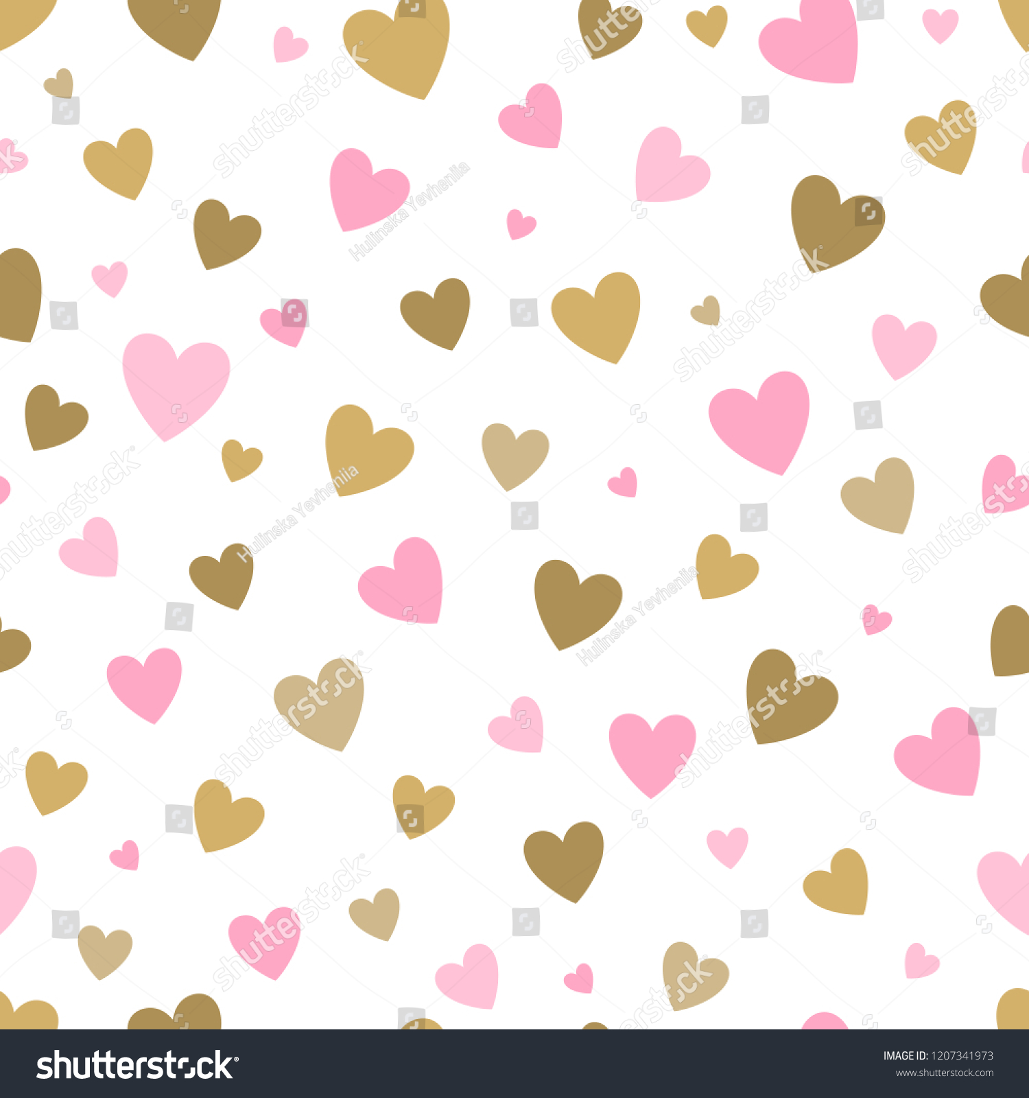 Seamless Pattern White Background Pink Gold Stock Illustration ...