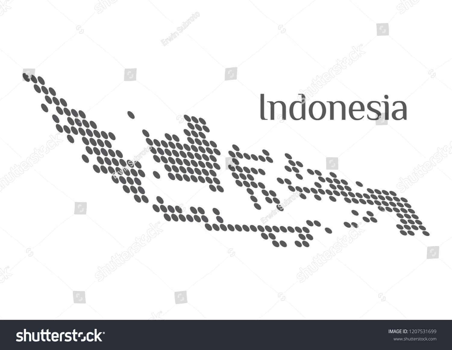 Indonesia Dot Map Stock Vector (Royalty Free) 1207531699 | Shutterstock