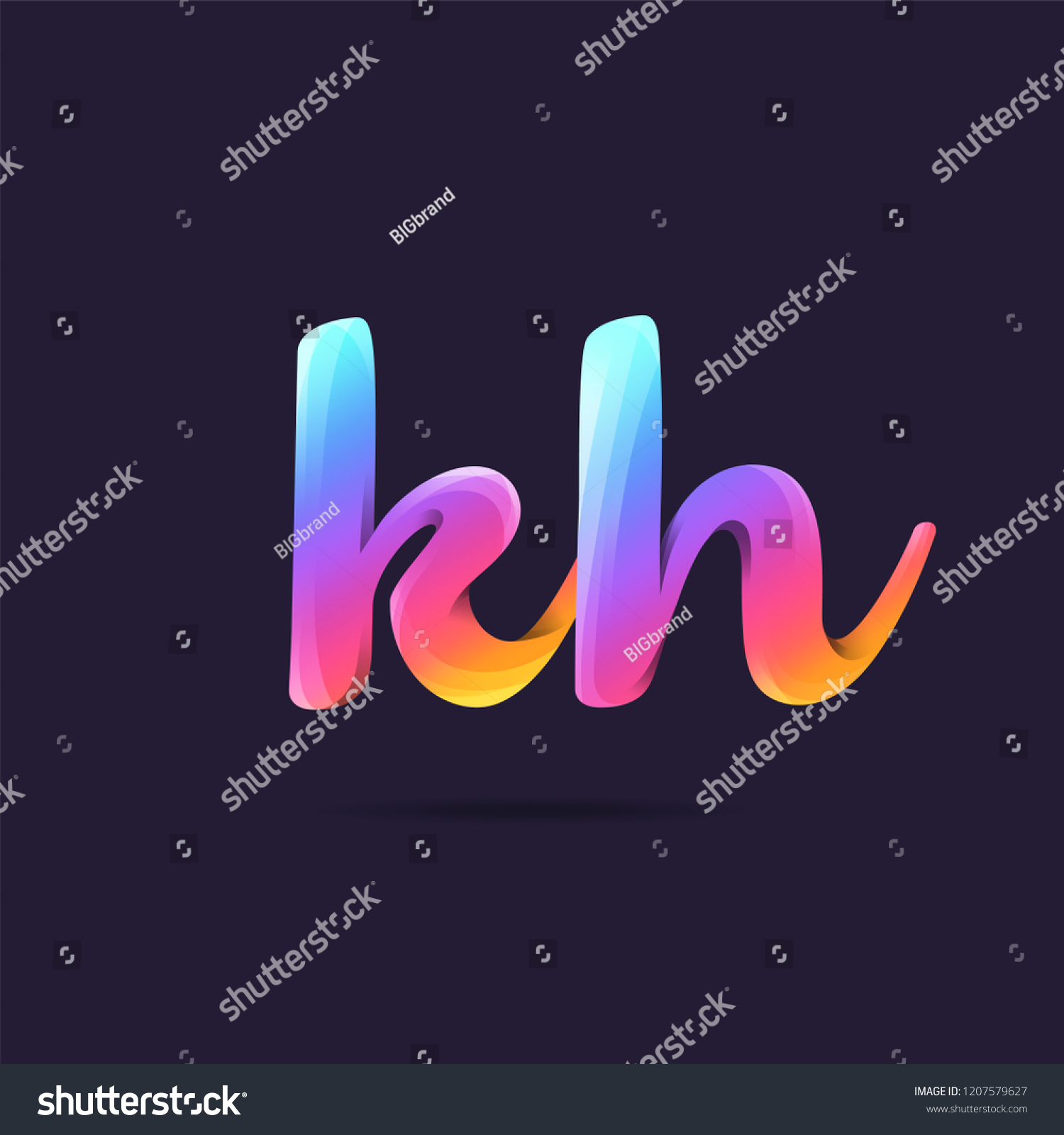 Letters K H K H 3d Stock Vector (Royalty Free) 1207579627 | Shutterstock