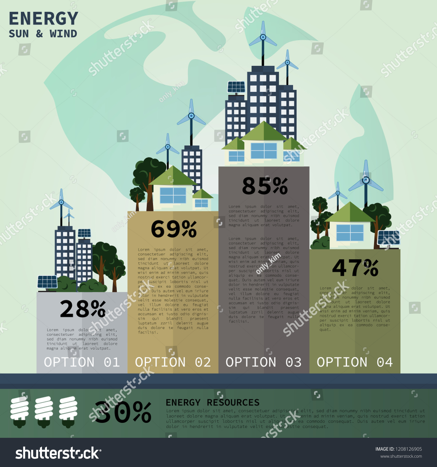 Energy Efficiency Elements Infographicvector Illustration Stock Vector ...