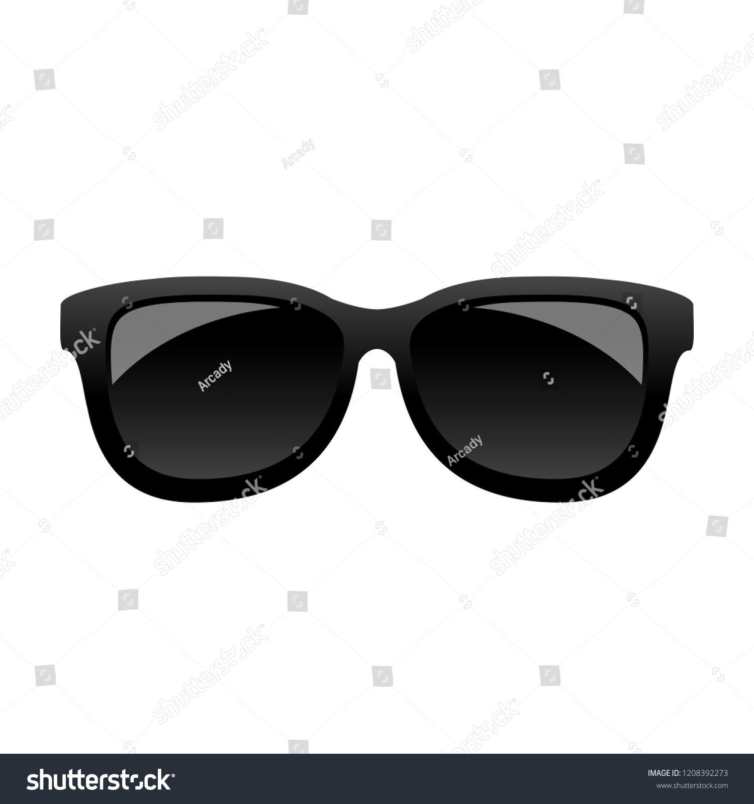 Classic Black Sunglasses Vector Icon Isolated Stock Vector (Royalty ...