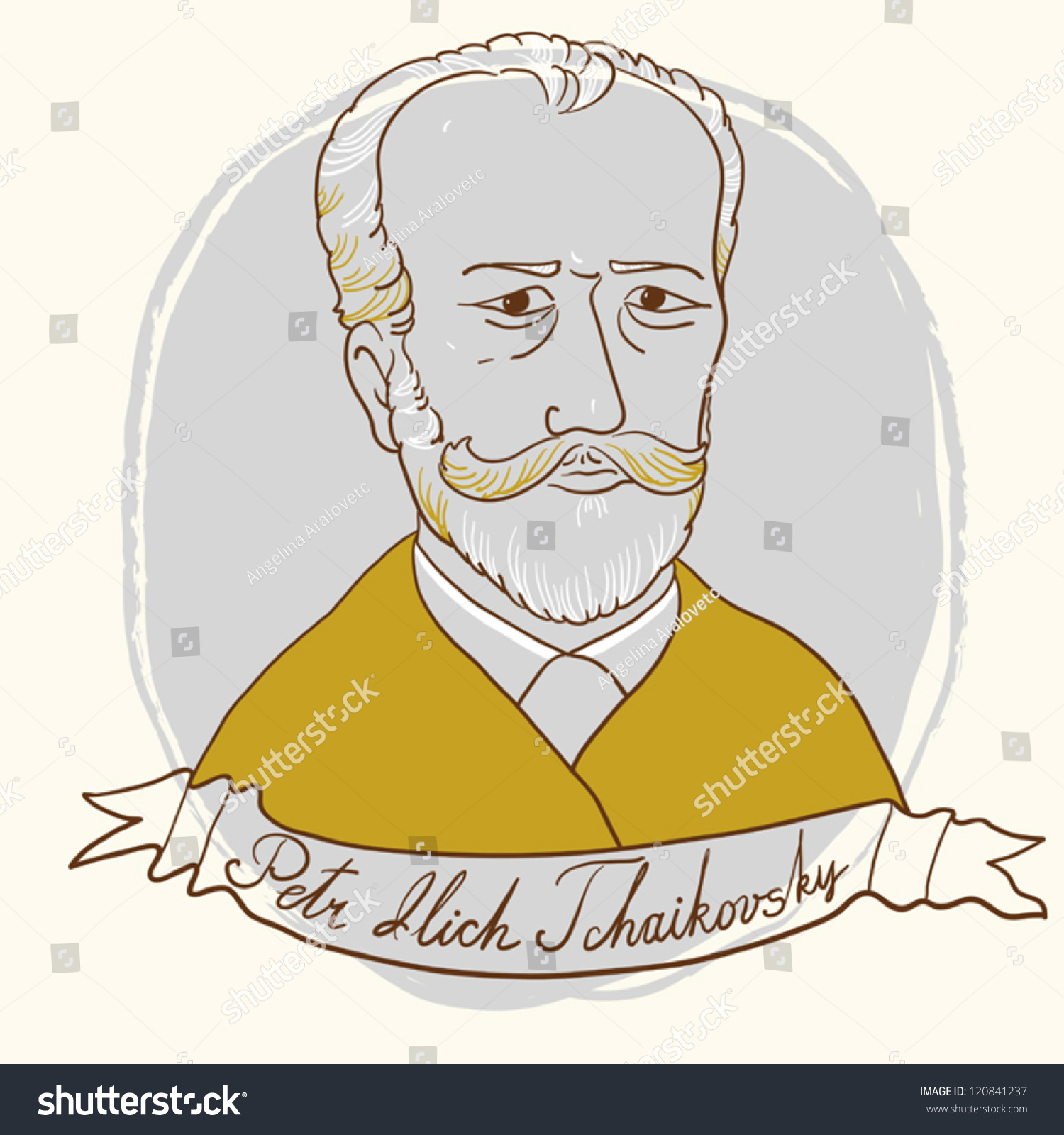 Чайковский Петр нарисованный портрет