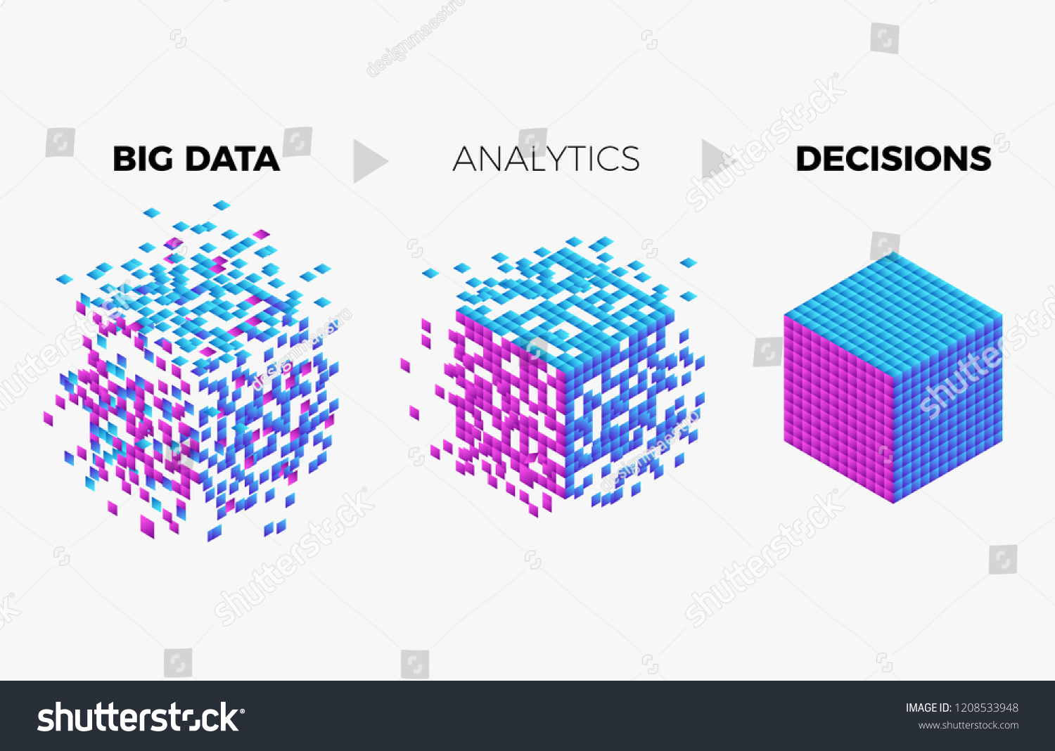 Big Data Analytics Algorithm Concept Illustration Stock Vector (Royalty ...