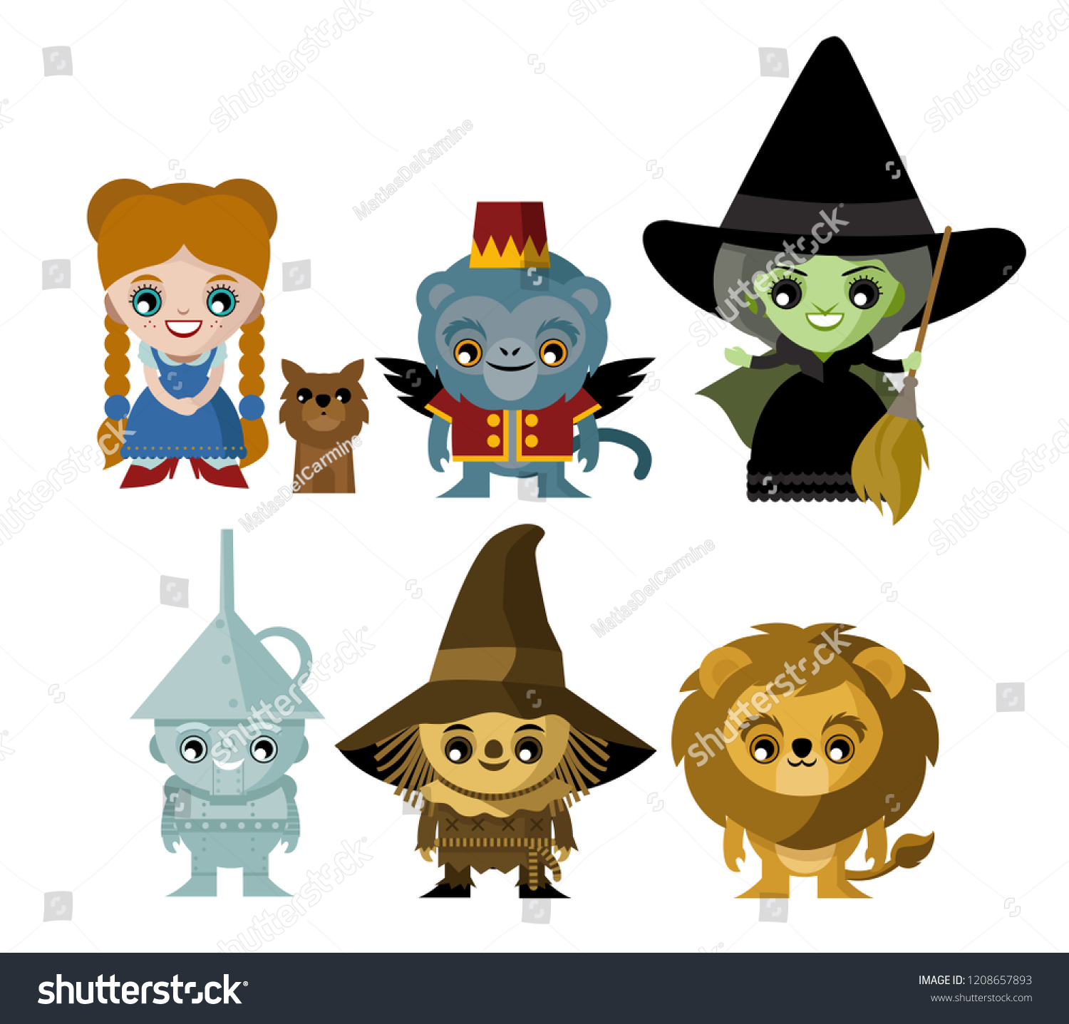 Cute Fairytale Characters Stock Vector (Royalty Free) 1208657893 ...