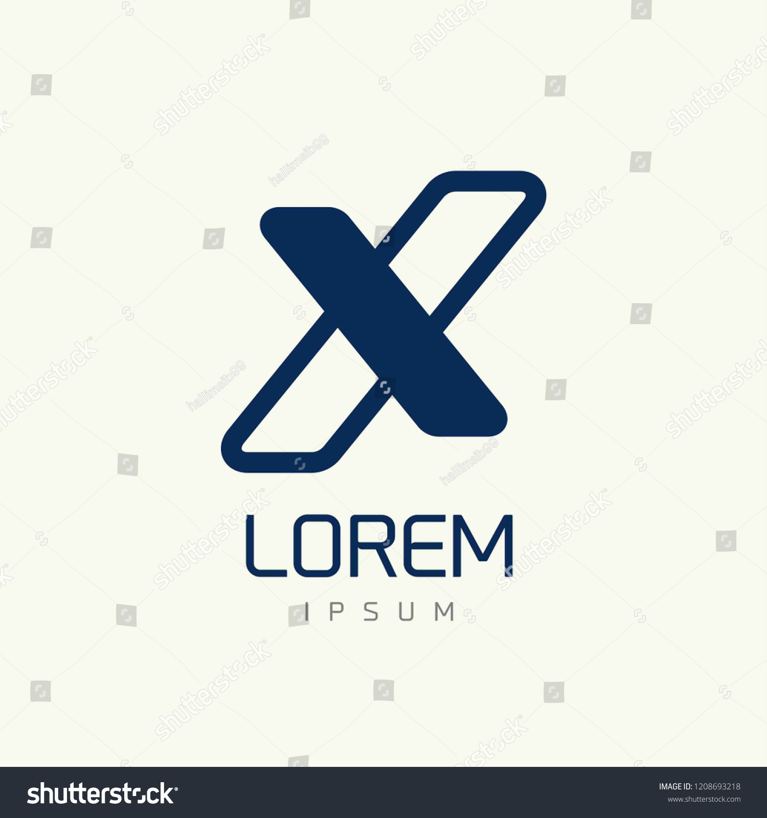 Business Logo Concept Based Letter X Stock Vector (Royalty Free ...