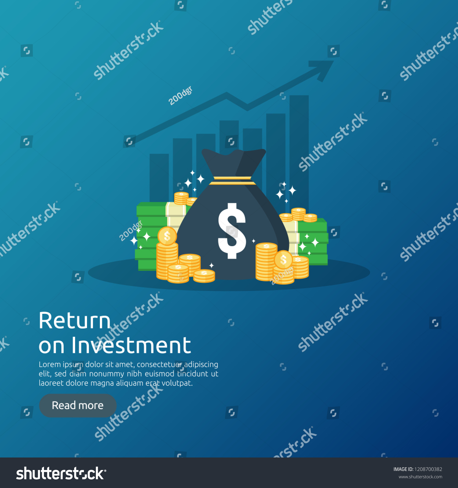 Return On Investment Roi Concept Business Stock Vector (Royalty Free ...