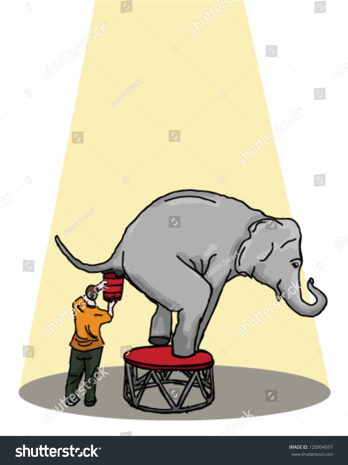 Слон на одной ноге