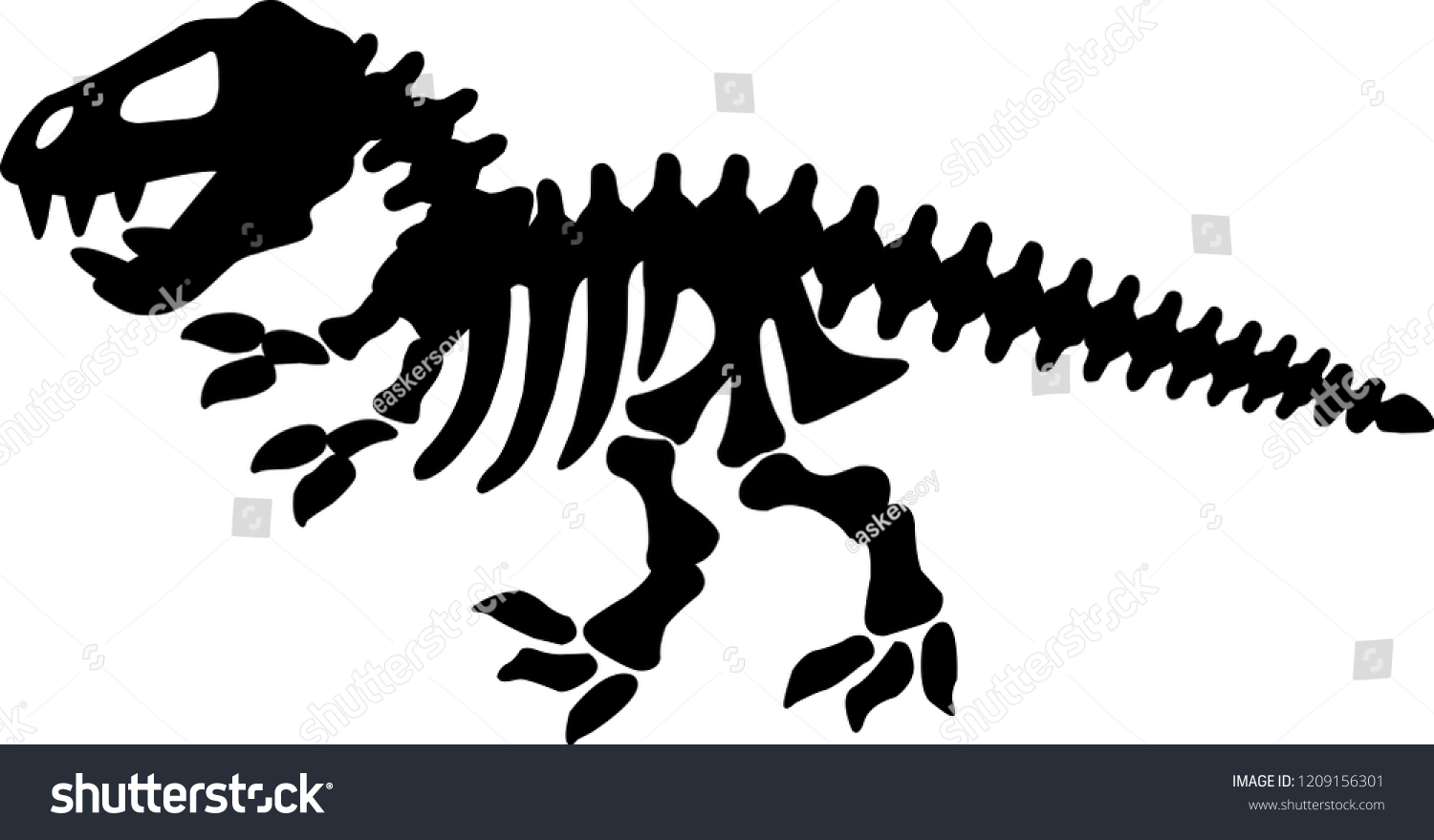 Скелет динозавра вектор