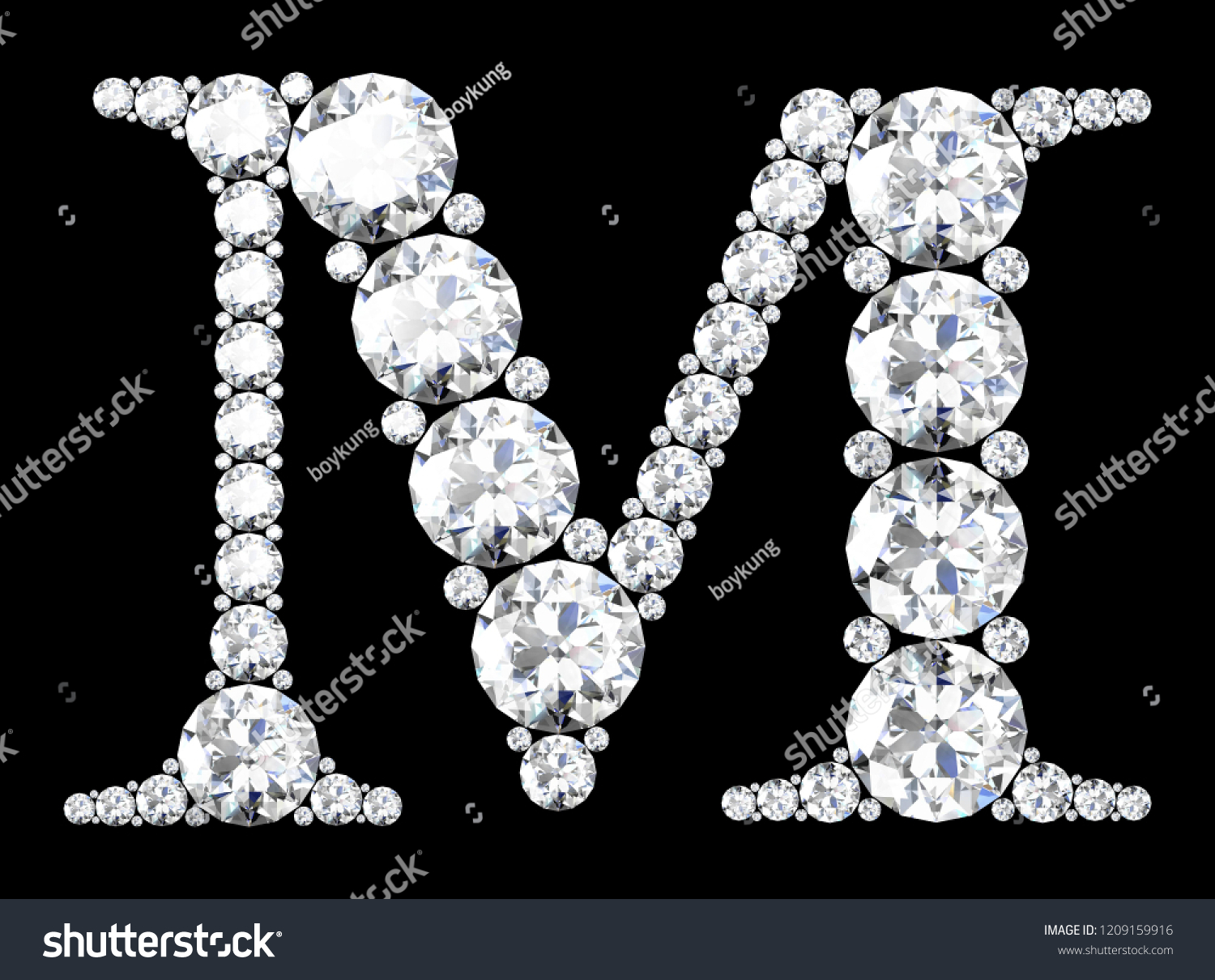 Diamond Letters Gemstones High Resolution 3d Stock Illustration ...